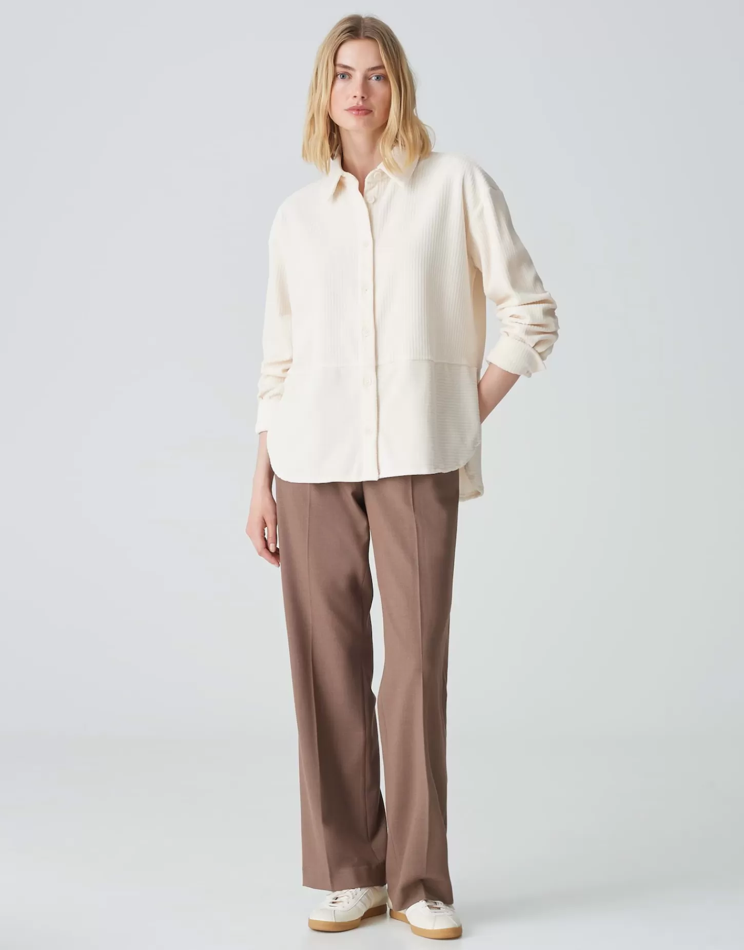 DAMES OPUS Corduroy Bloes Flevo Wit Online Bestellen