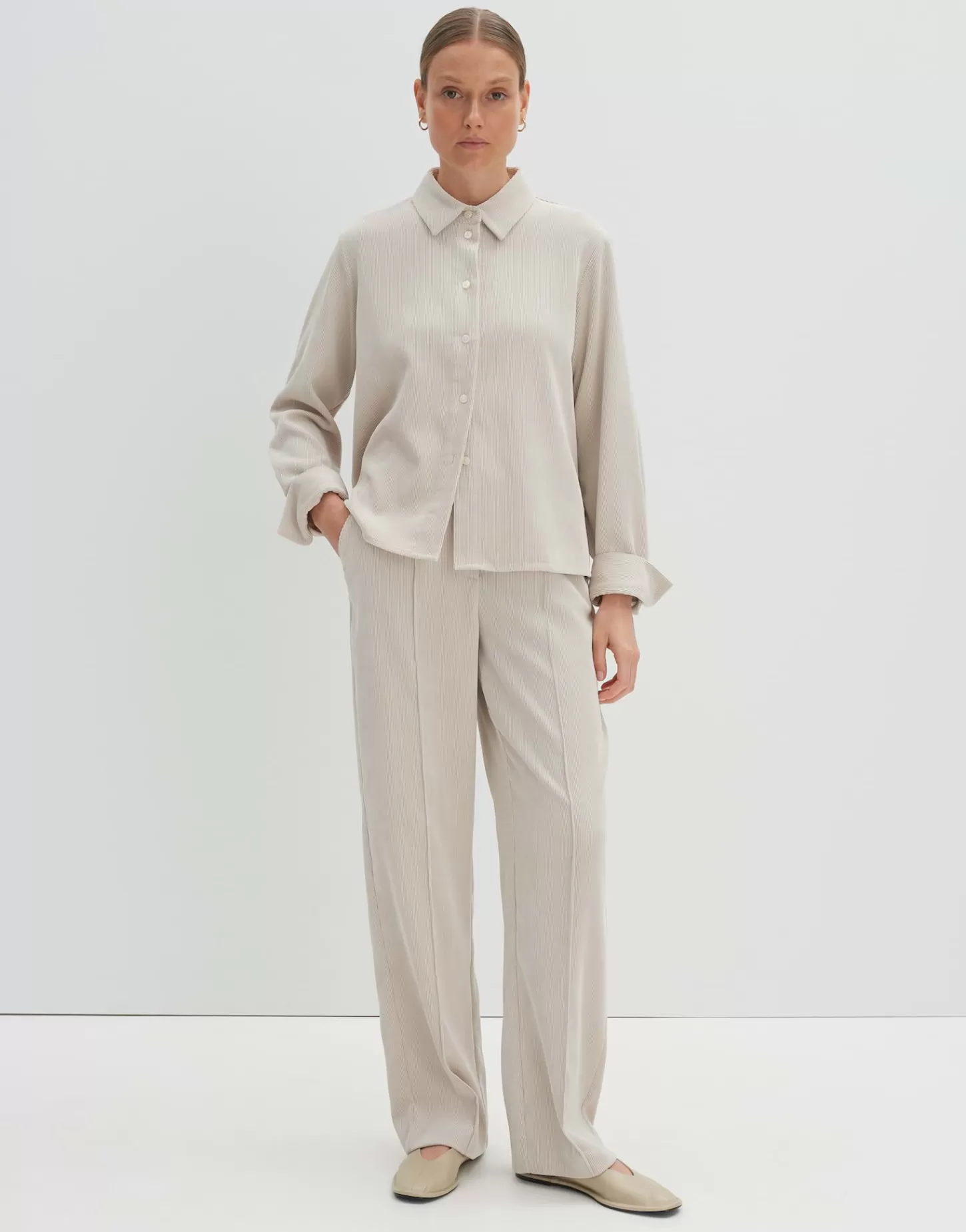 DAMES OPUS Corduroy Bloes Zortney Detail Beige Online Bestellen