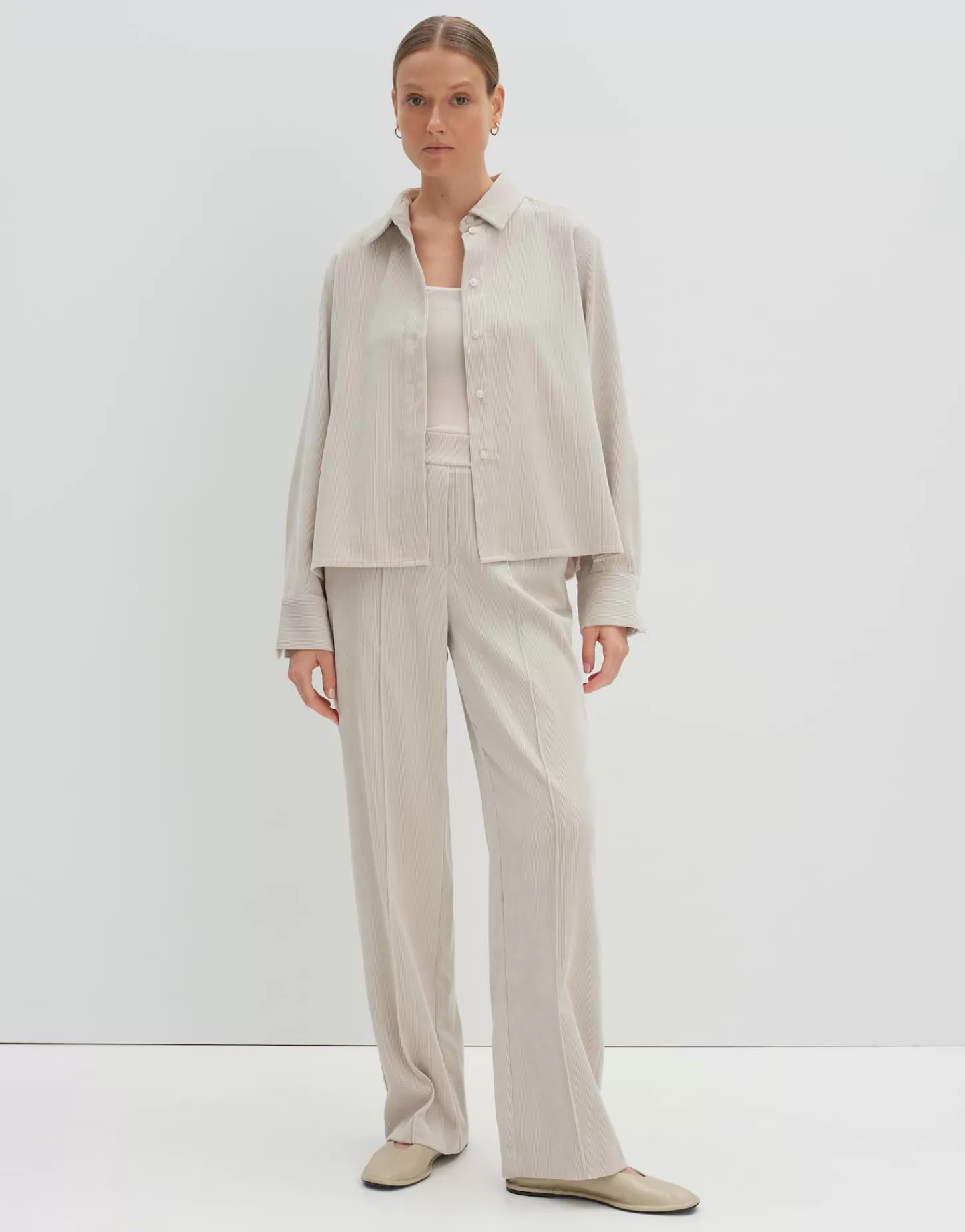 DAMES OPUS Corduroy Broek Cenya Corduroy Beige Online Bestellen