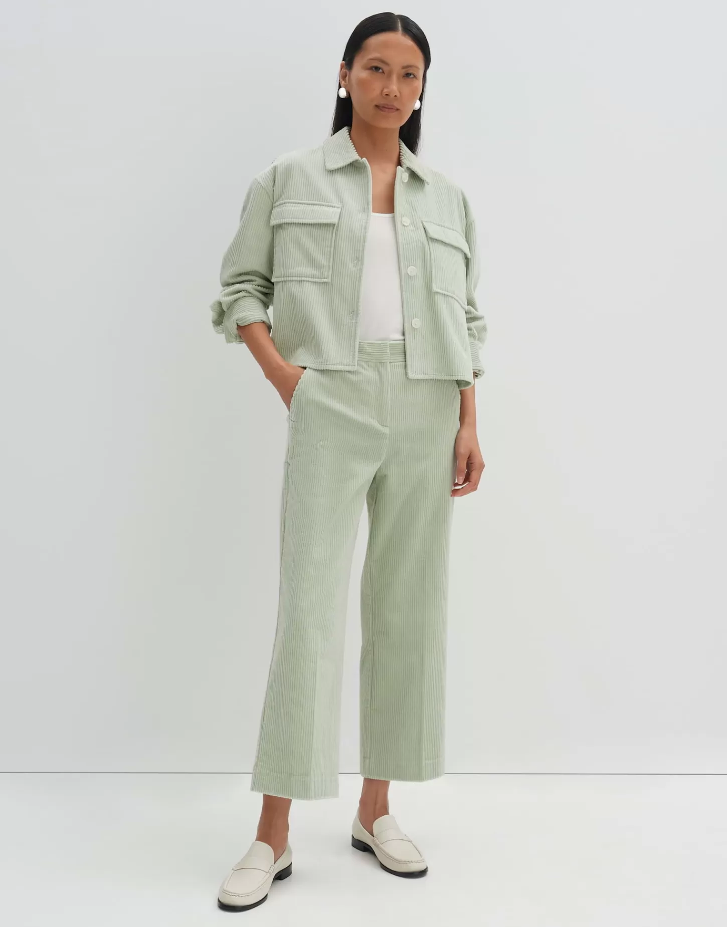 DAMES OPUS Corduroy Broek Cisilia Corduroy Groen Online Bestellen