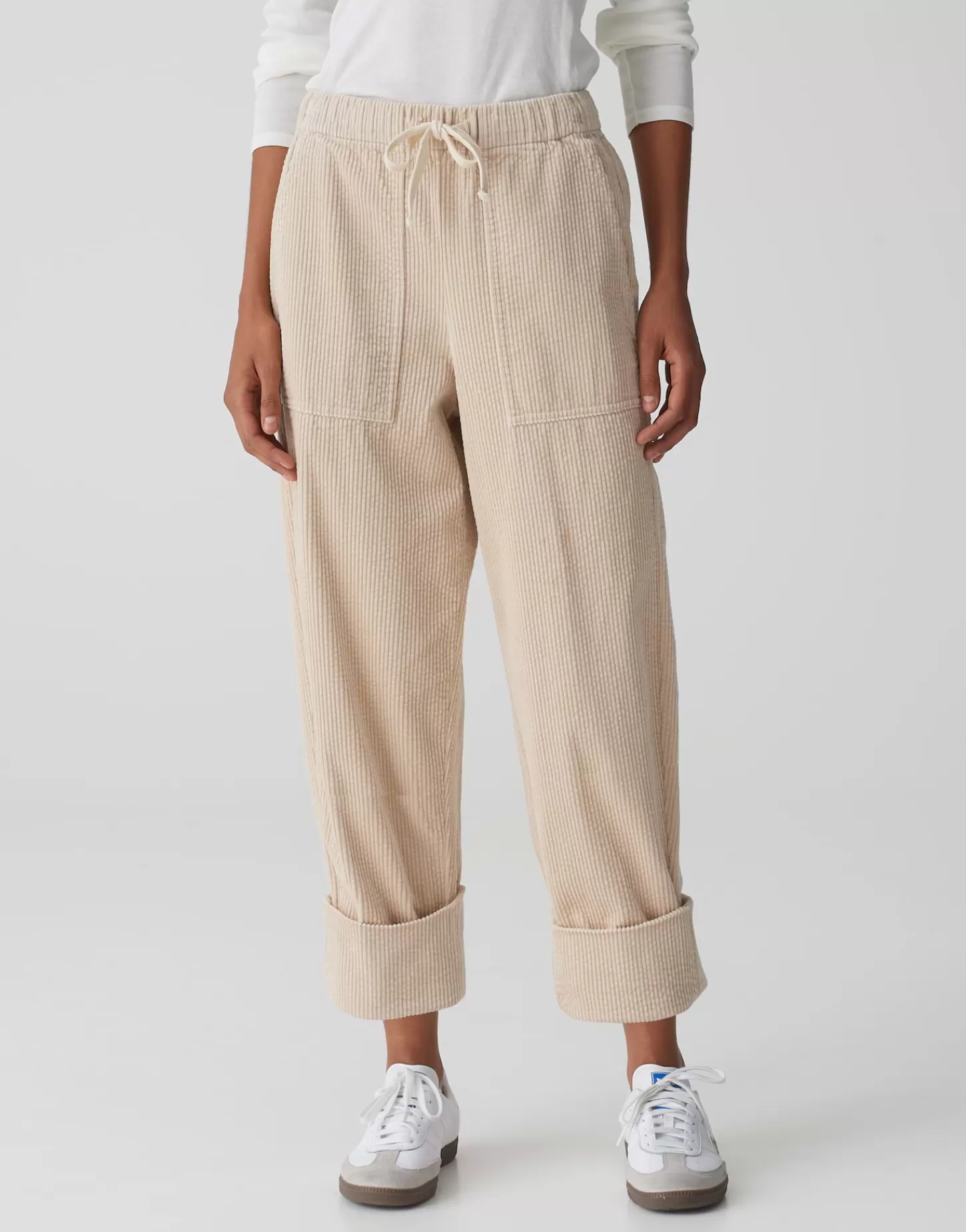 DAMES OPUS Corduroy Broek Malpi Cargo Beige Online Bestellen
