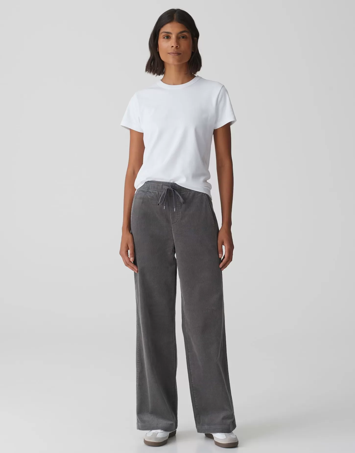 DAMES OPUS Corduroy Broek Mileni Track Grijs Online Bestellen