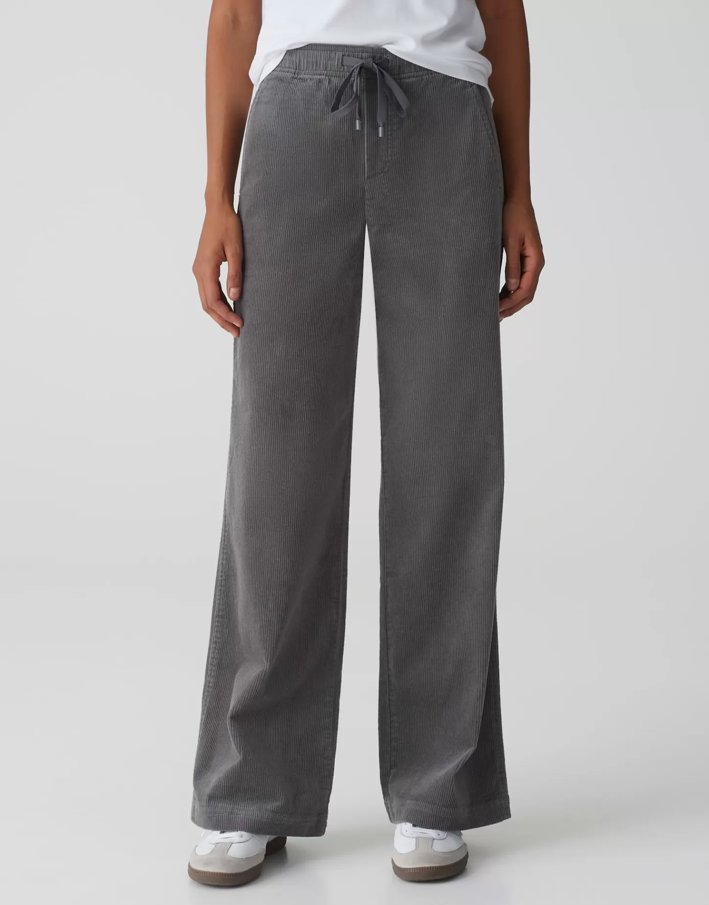 DAMES OPUS Corduroy Broek Mileni Track Grijs Online Bestellen