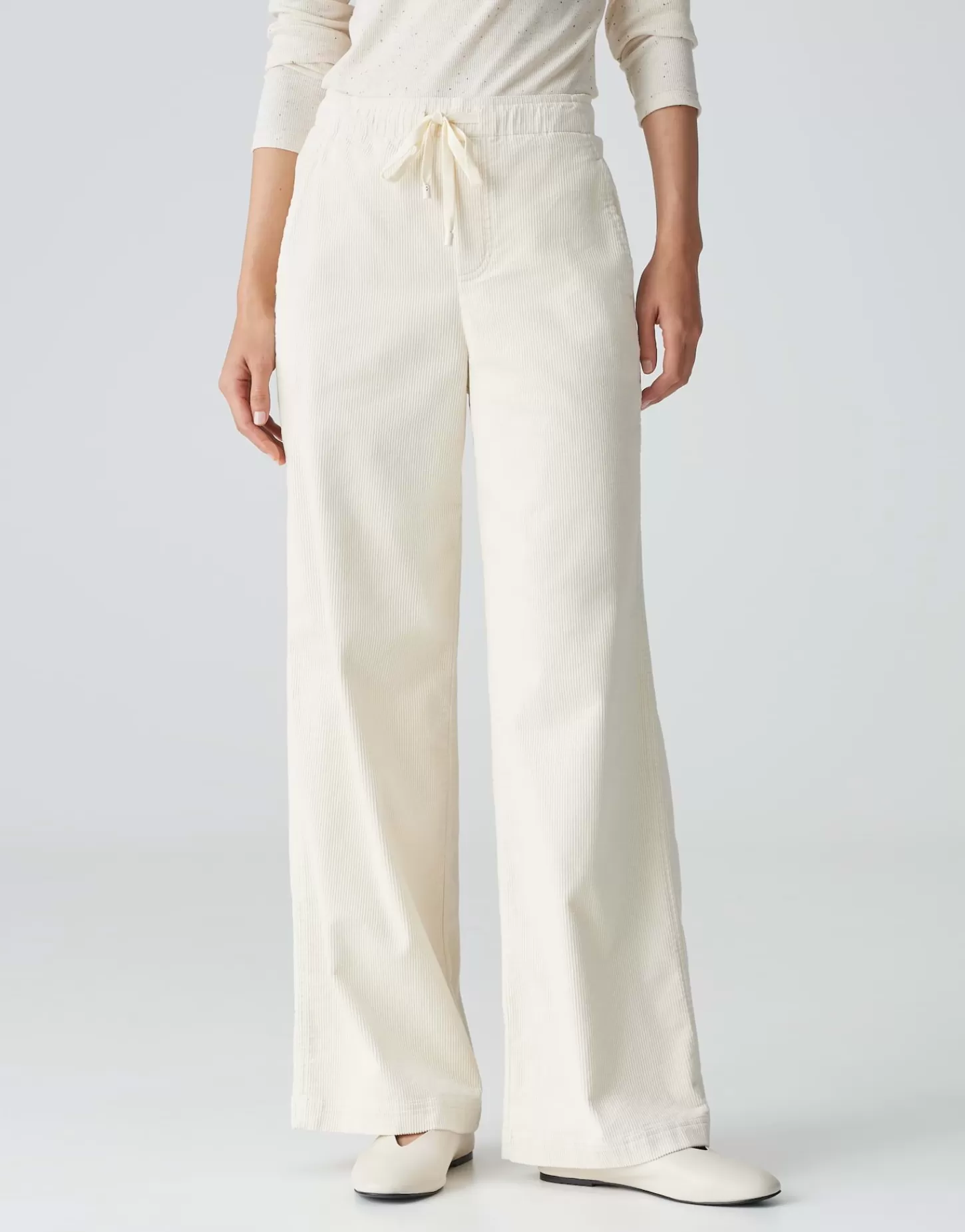 DAMES OPUS Corduroy Broek Mileni Track Wit Online Bestellen