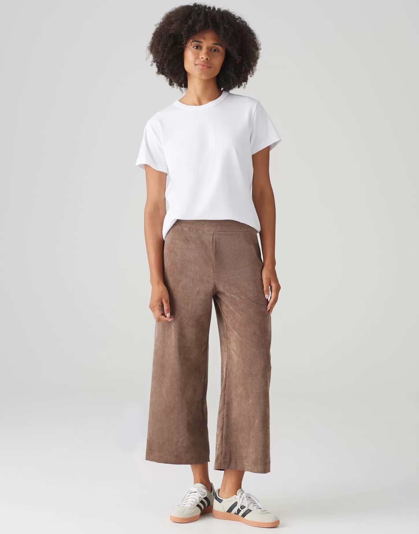 DAMES OPUS Corduroy Broek Misha Babycord Bruin Online Bestellen
