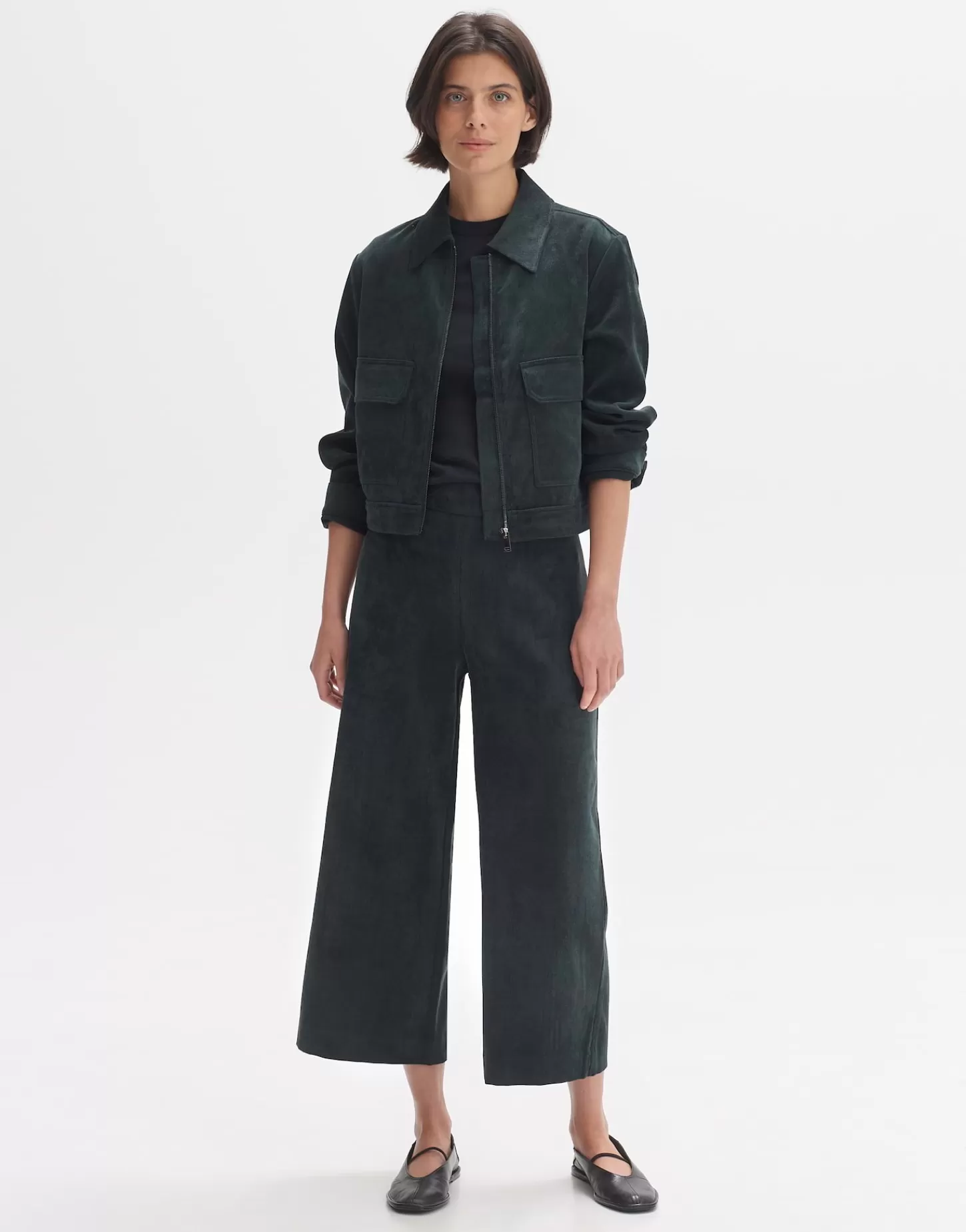 DAMES OPUS Corduroy Broek Misha Babycord Groen Online Bestellen