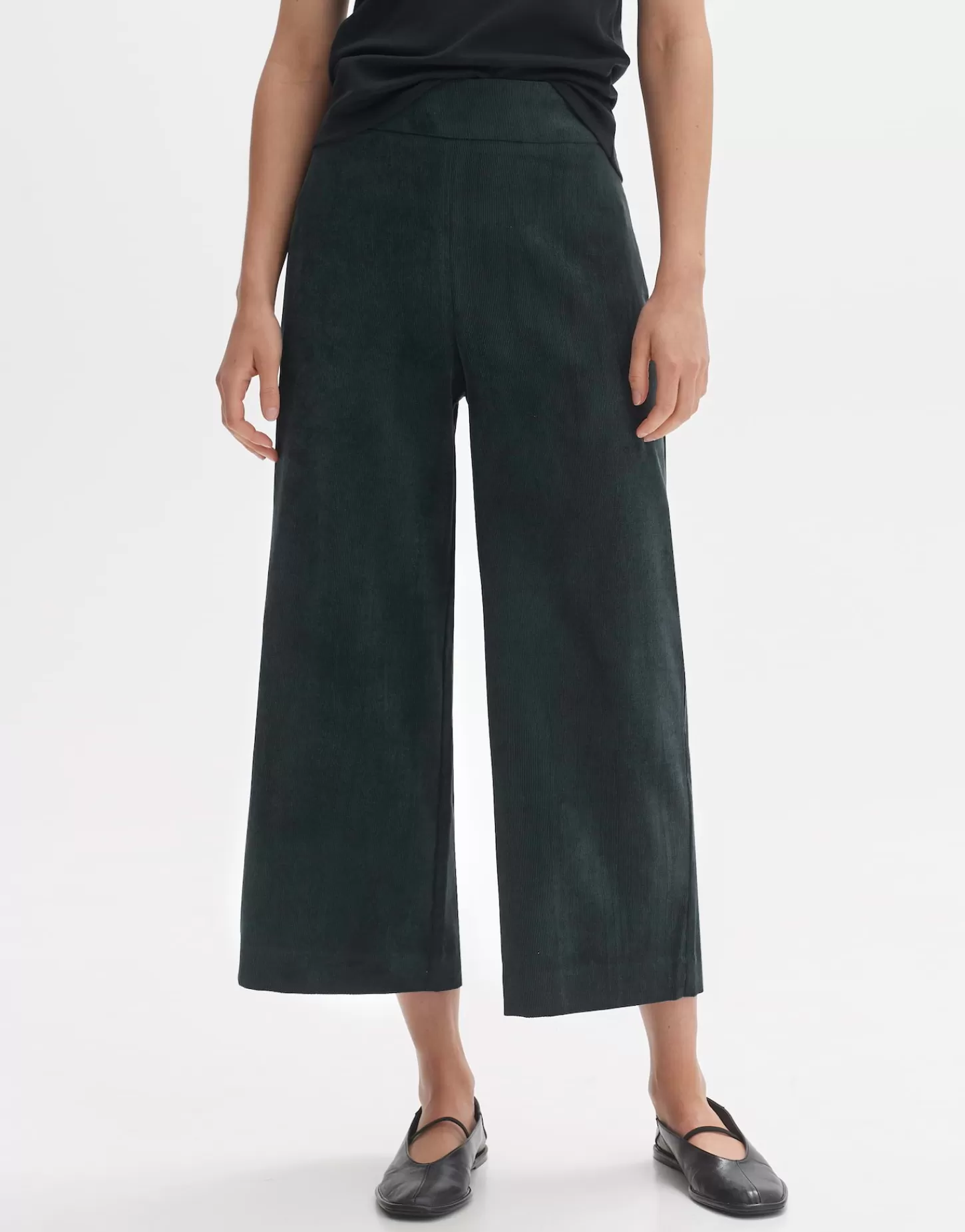 DAMES OPUS Corduroy Broek Misha Babycord Groen Online Bestellen