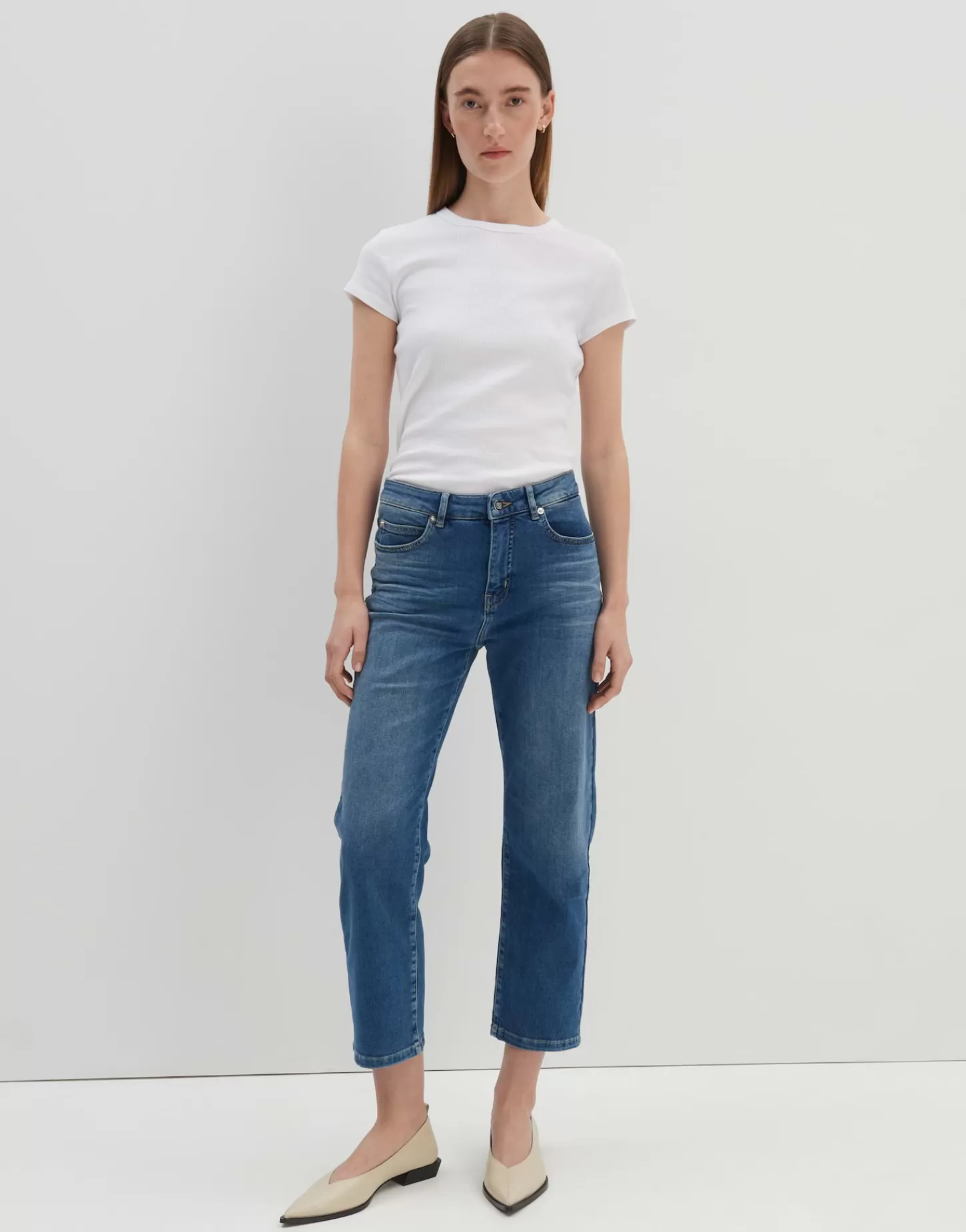 DAMES OPUS Cropped Relaxed Jeans Corah Blauw Online Bestellen