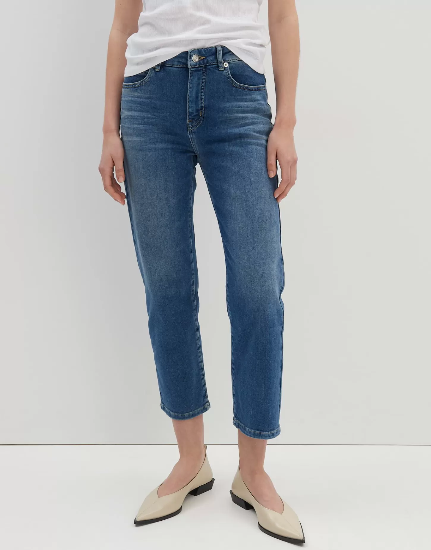 DAMES OPUS Cropped Relaxed Jeans Corah Blauw Online Bestellen
