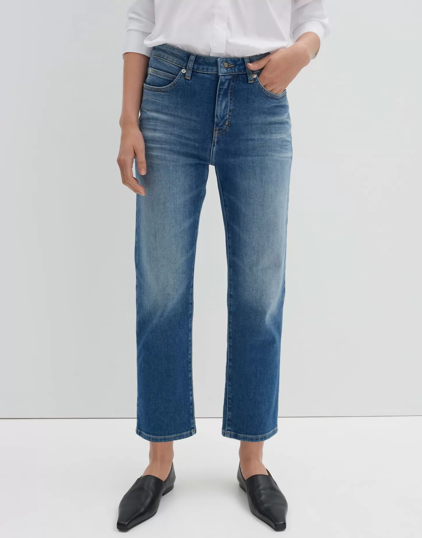 DAMES OPUS Cropped Relaxed Jeans Corah Iconic Blauw Online Bestellen