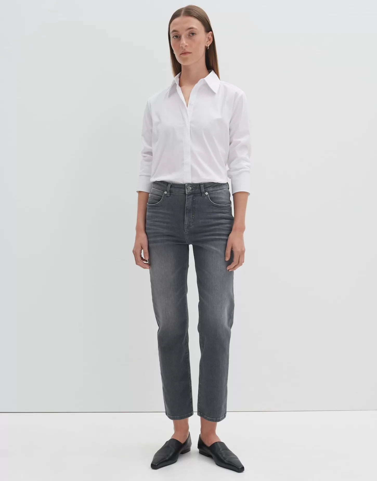 DAMES OPUS Cropped Relaxed Jeans Corah Iconic Grijs Online Bestellen