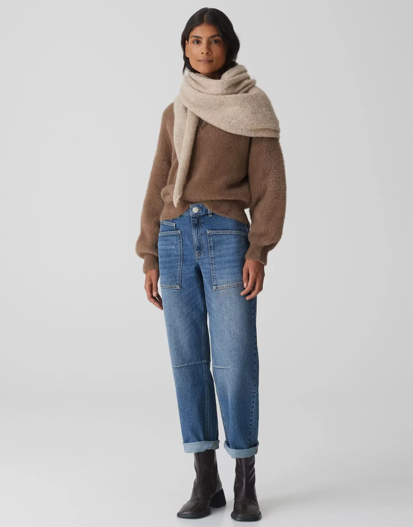 DAMES OPUS Doek Amadsi Scarf Beige Online Bestellen