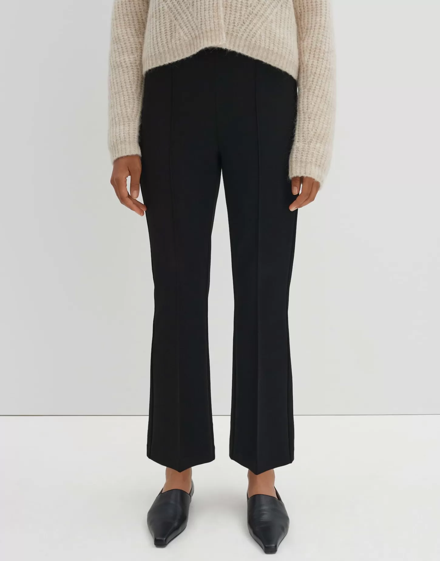DAMES OPUS Flared Pants Curinna Detail Zwart Online Bestellen