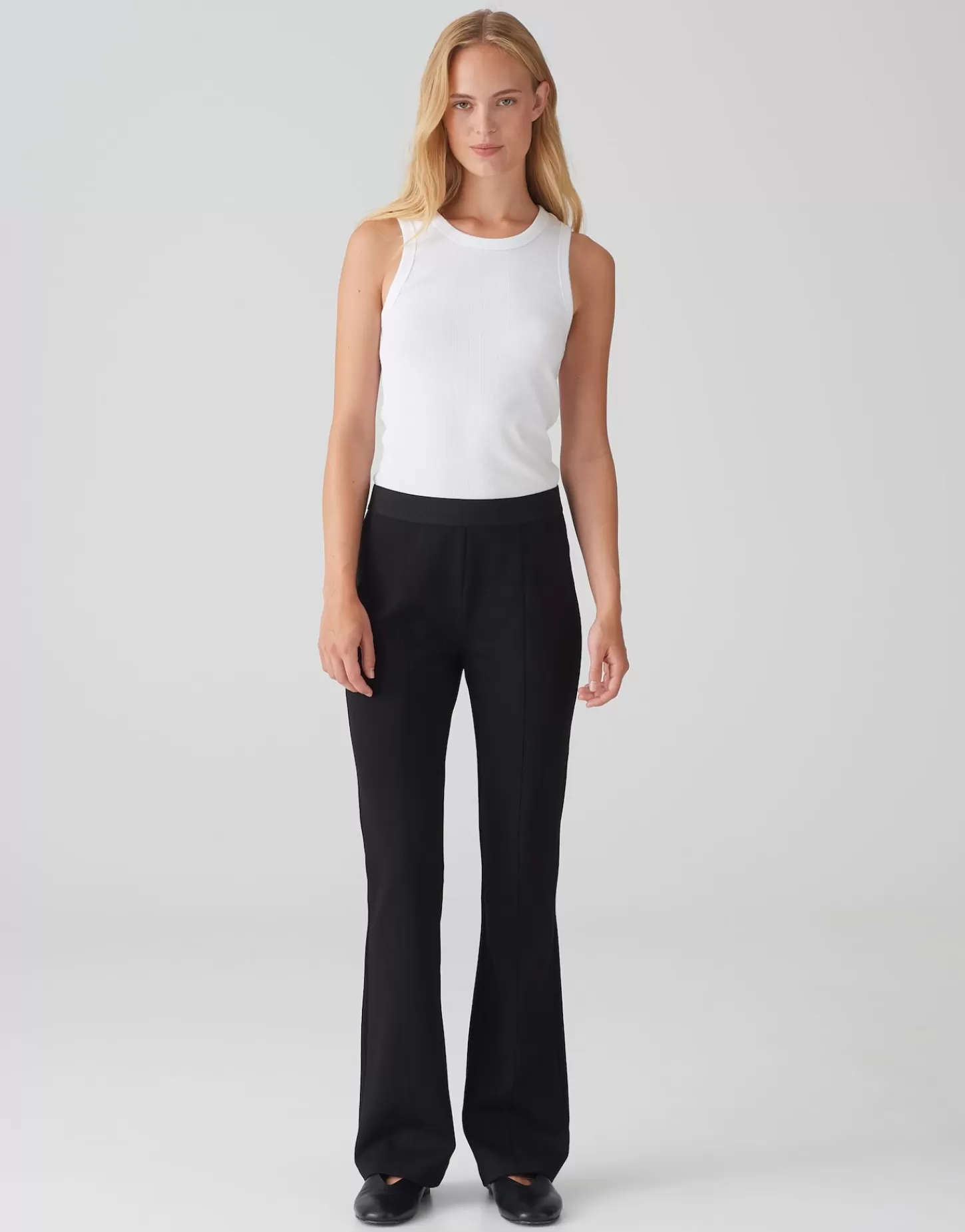 DAMES OPUS Flared Pants Erja Sporty Zwart Online Bestellen