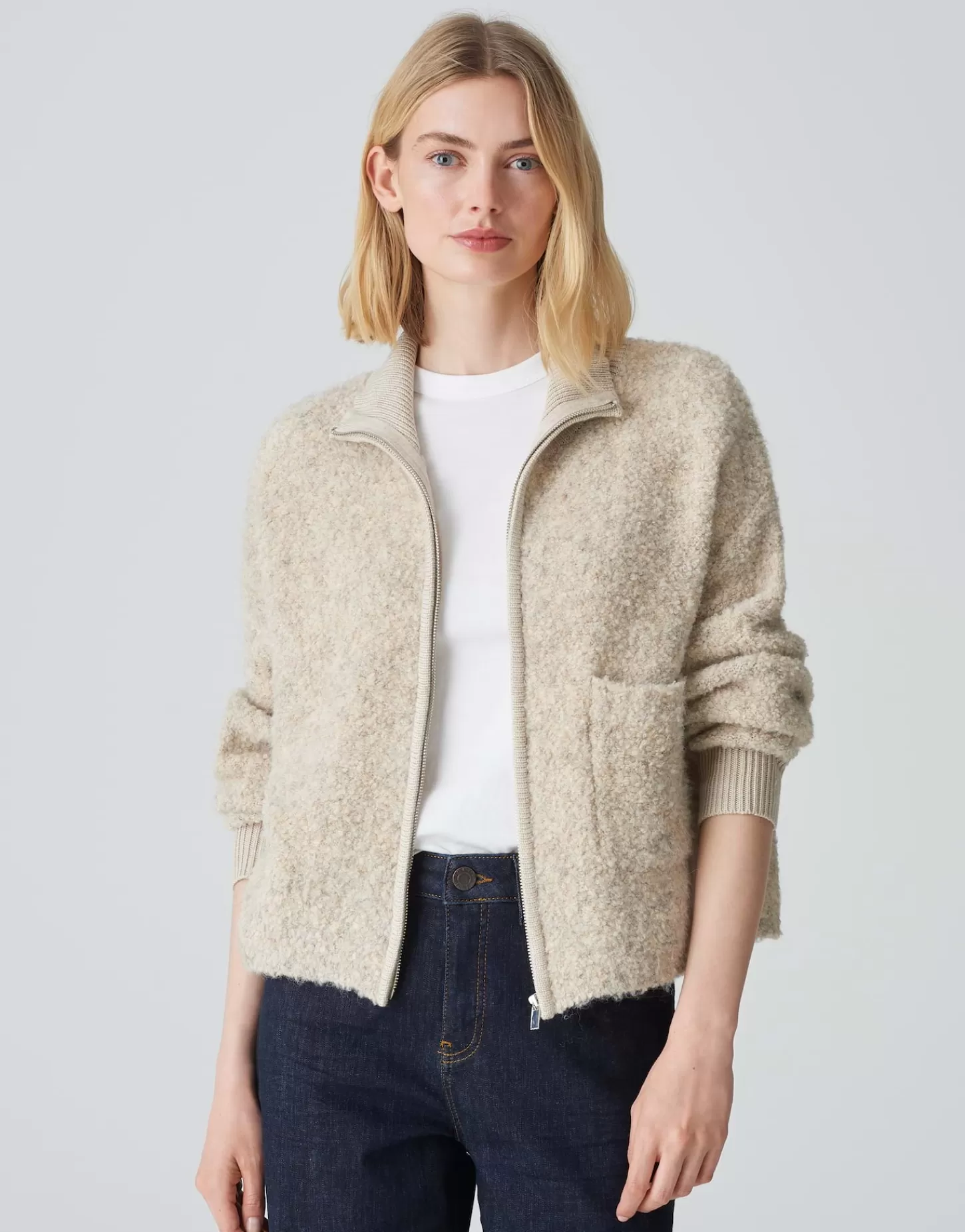 DAMES OPUS Gebreid Vest Darila Beige Online Bestellen