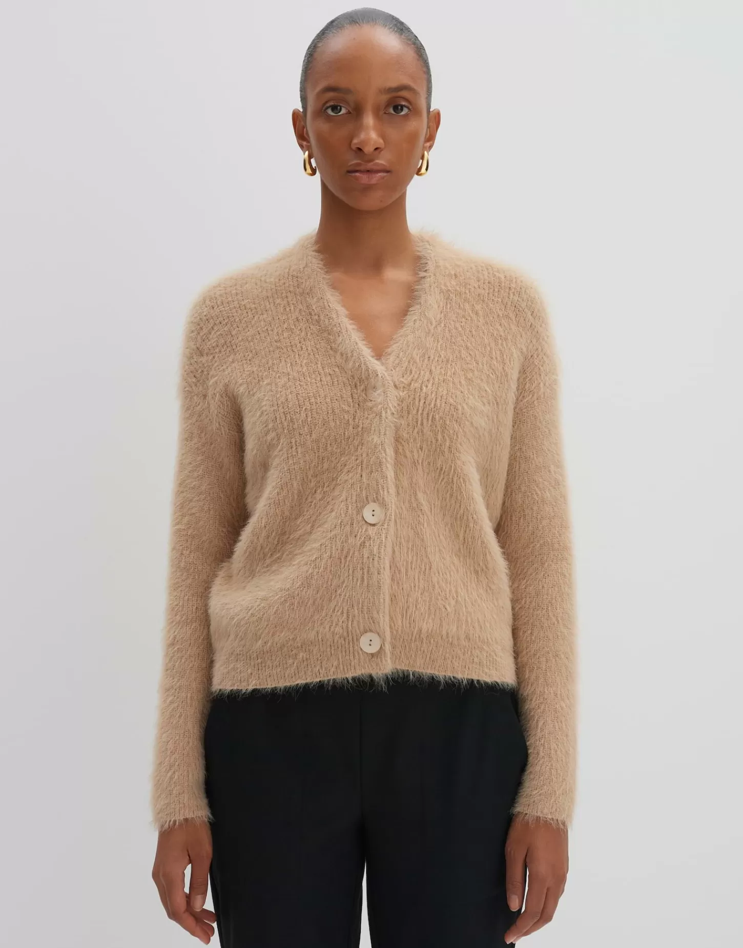 DAMES OPUS Gebreid Vest Tannah Beige Online Bestellen