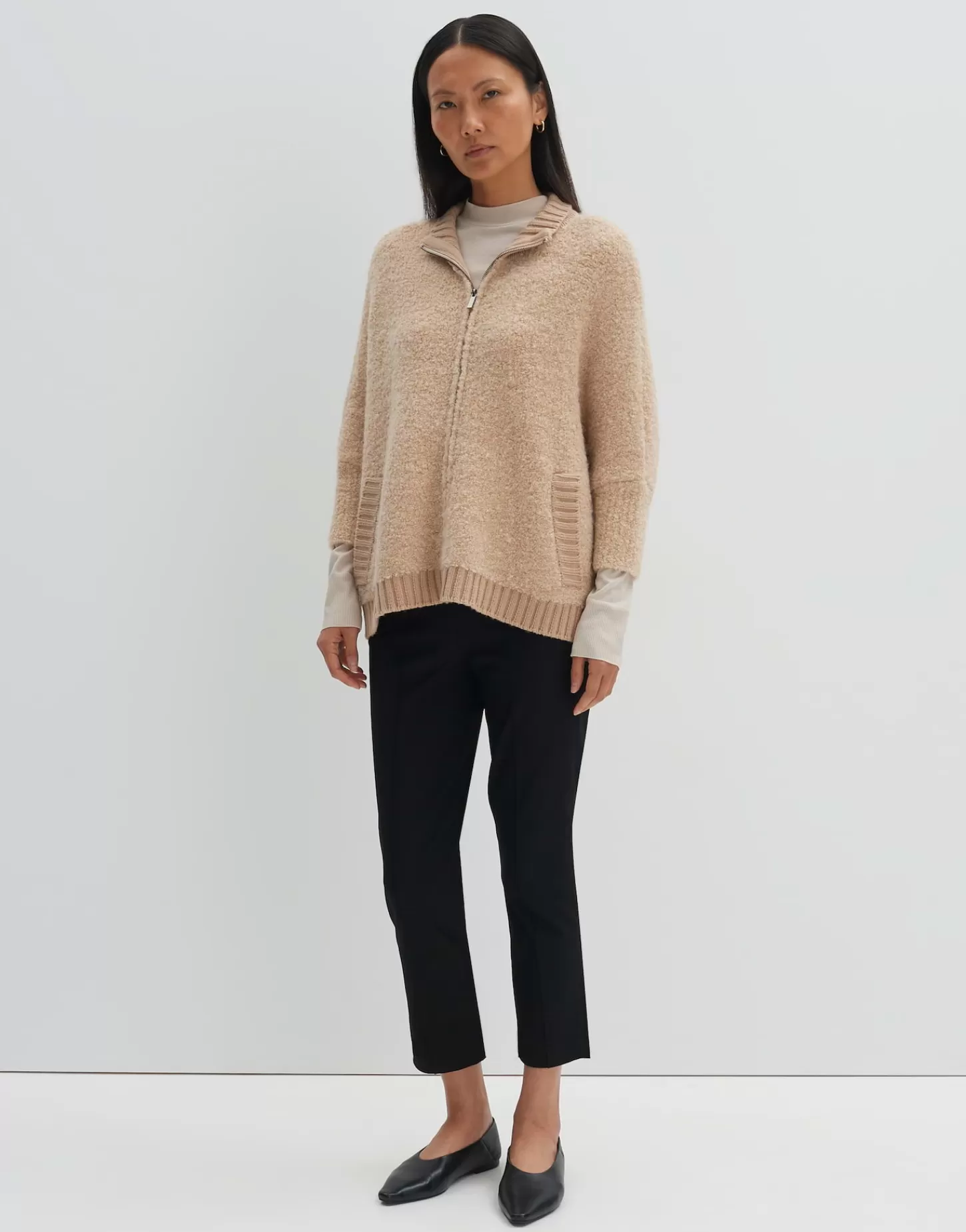 DAMES OPUS Gebreid Vest Touclee Detail Beige Online Bestellen