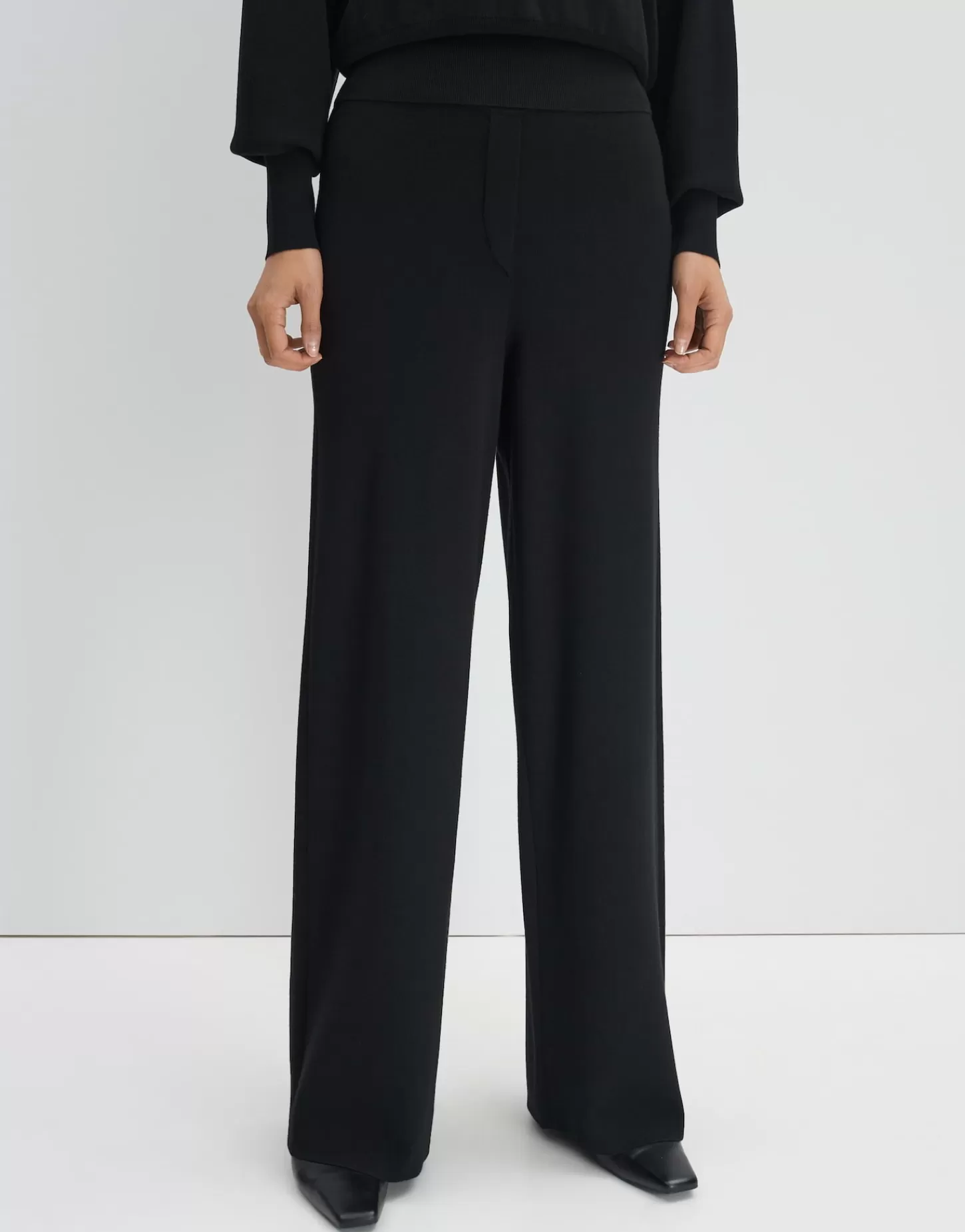 DAMES OPUS Gebreide Broek Cosyma Zwart Online Bestellen