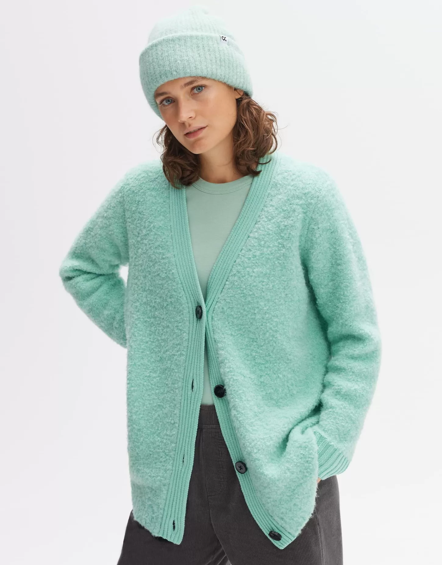 DAMES OPUS Gebreide Muts Afello Cap Groen Online Bestellen