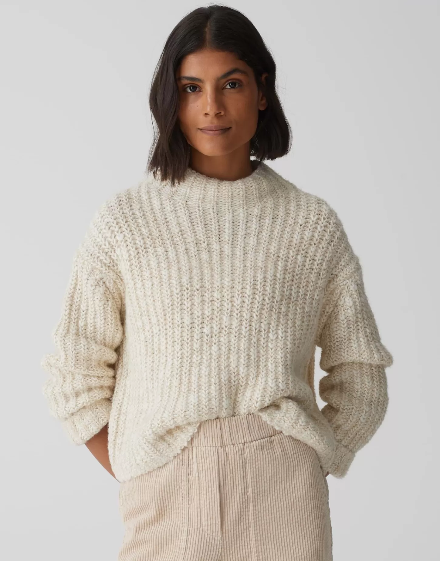 DAMES OPUS Gebreide Trui Perke Beige Online Bestellen