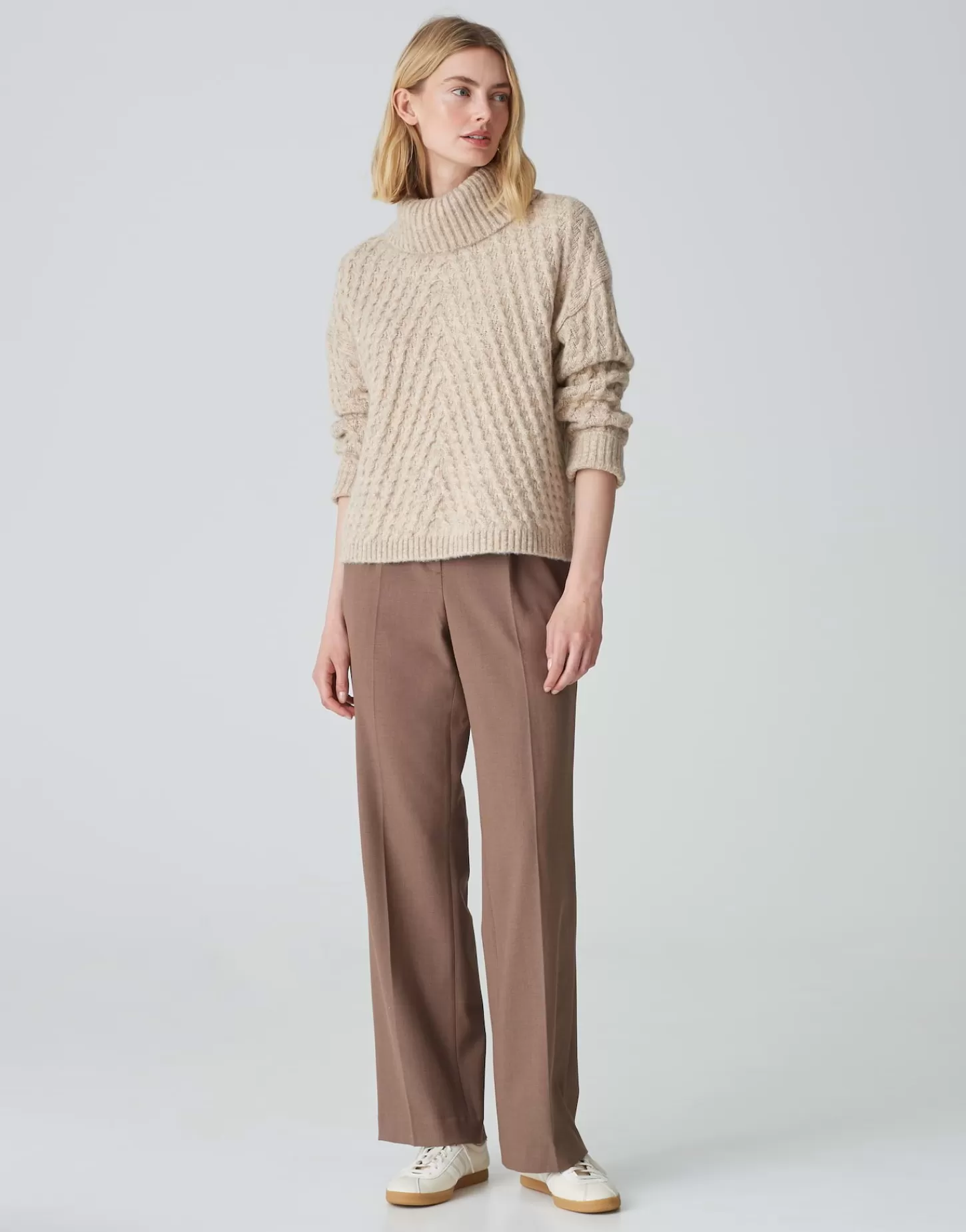 DAMES OPUS Gebreide Trui Plinea Beige Online Bestellen