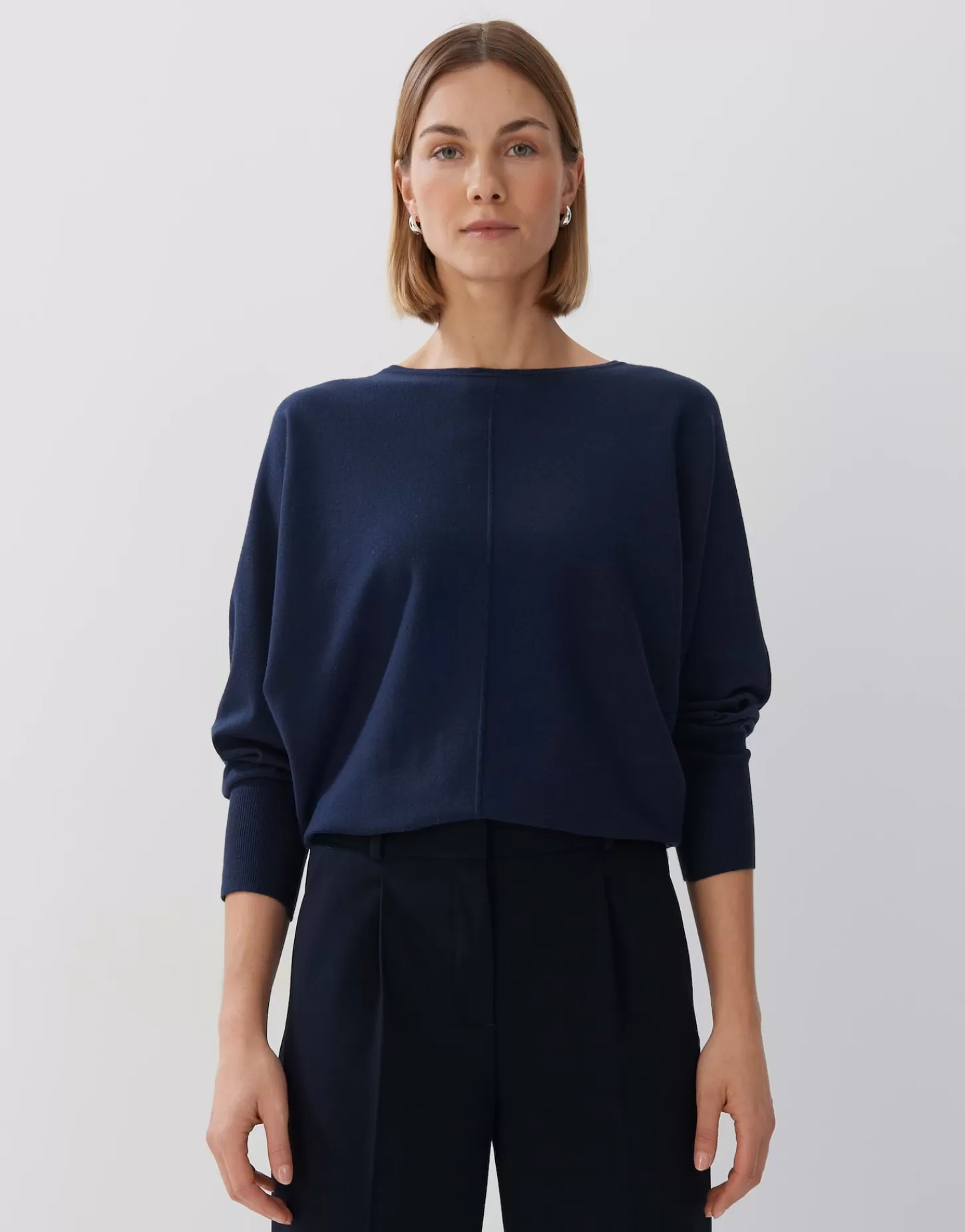 DAMES OPUS Gebreide Trui Taliya Detail Blauw Online Bestellen