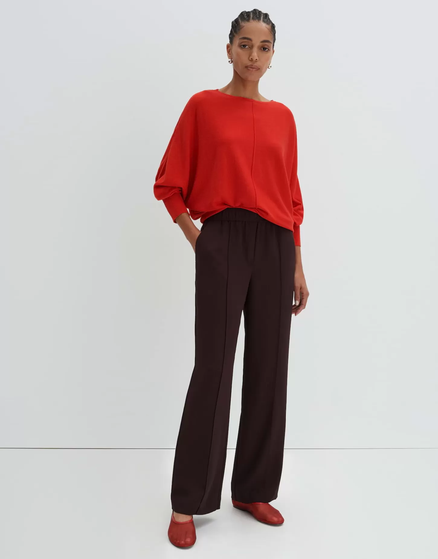 DAMES OPUS Gebreide Trui Taliya Detail Rood Online Bestellen