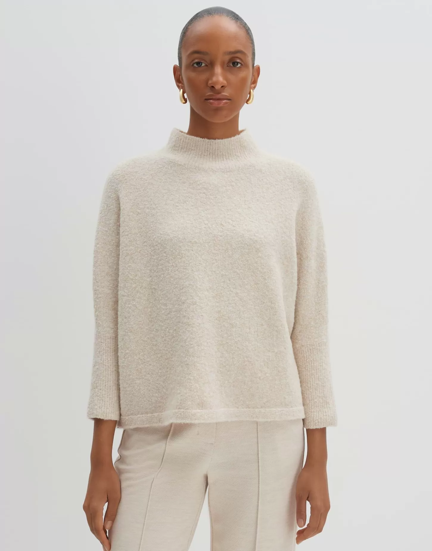 DAMES OPUS Gebreide Trui Tiola Beige Online Bestellen