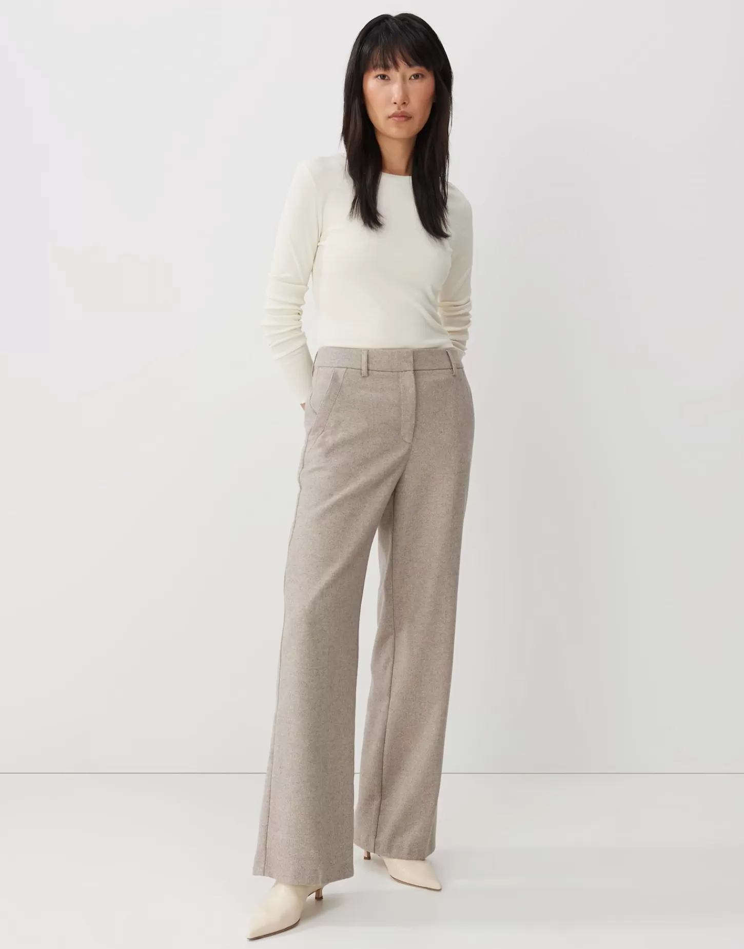 DAMES OPUS Geklede Broek Calty Beige Online Bestellen