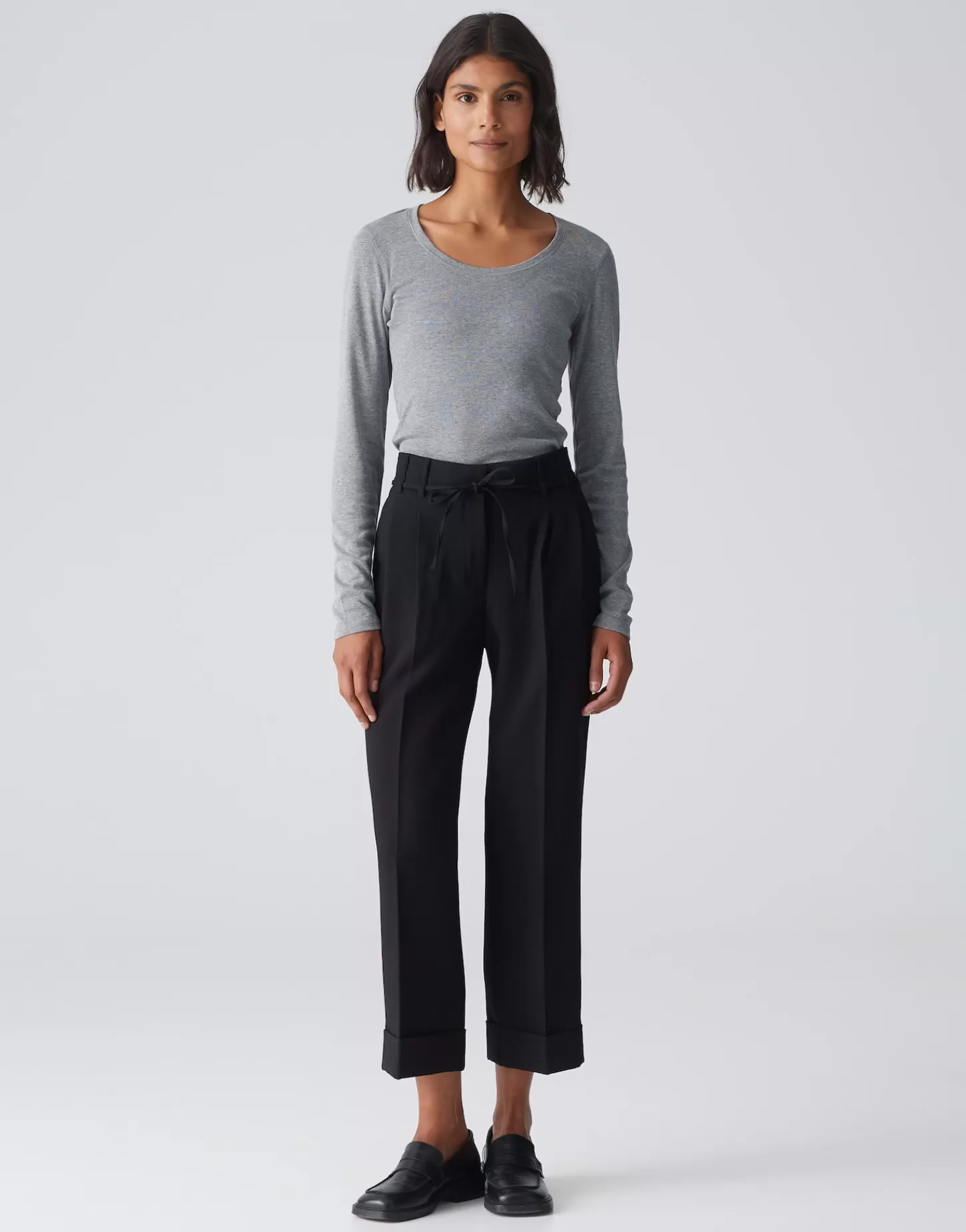 DAMES OPUS Geplooide Broek Meeri Zwart Online Bestellen