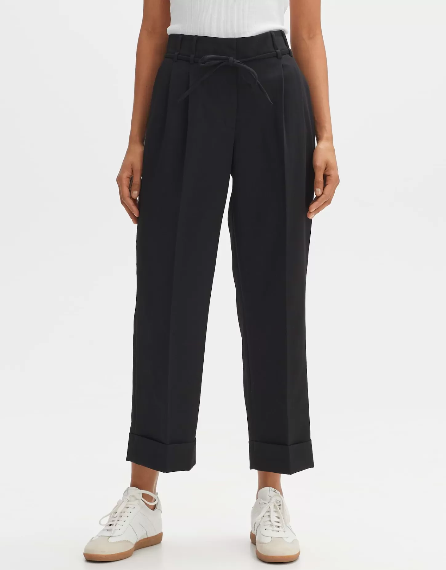 DAMES OPUS Geplooide Broek Meeri Zwart Online Bestellen