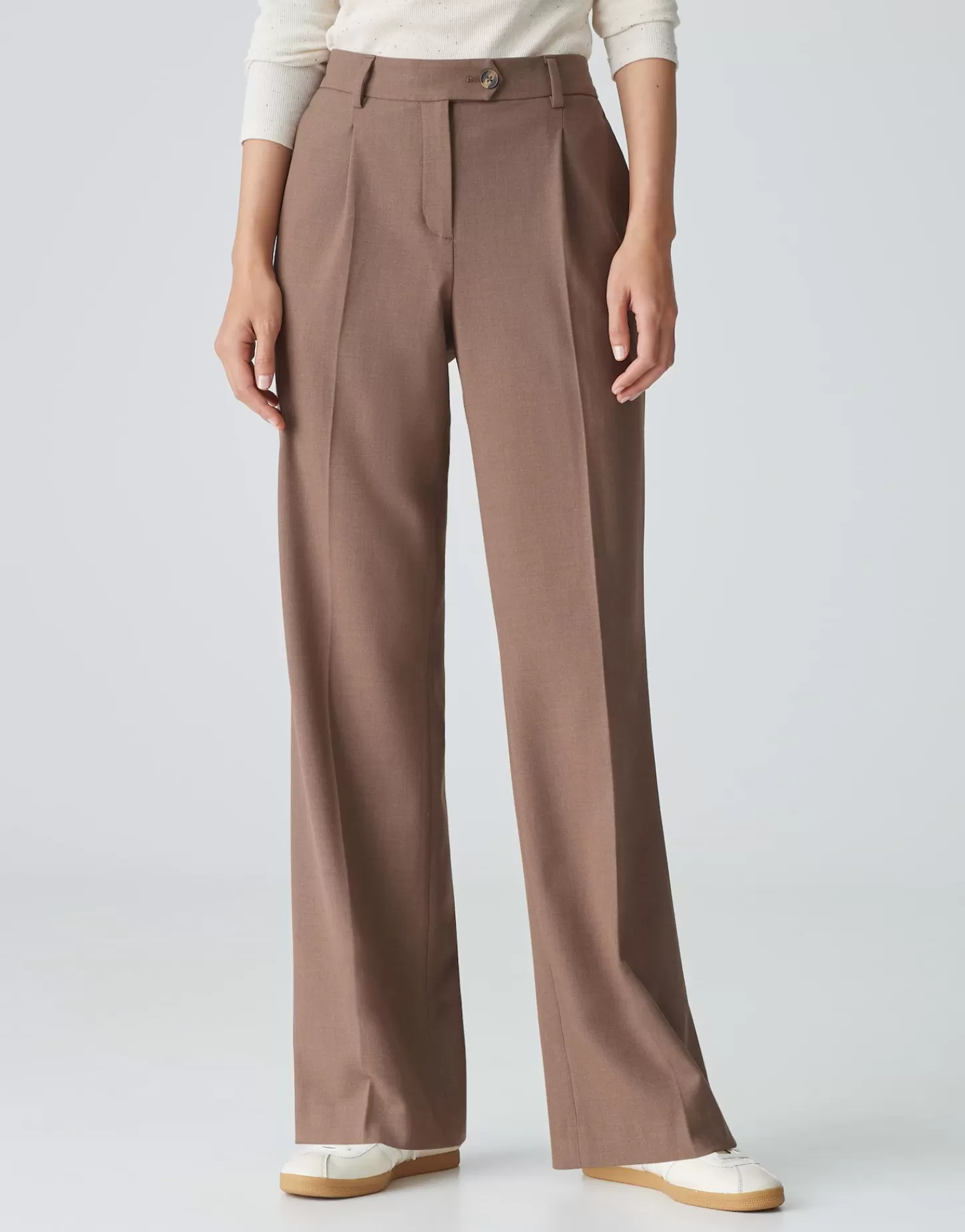 DAMES OPUS Geplooide Broek Morina Bruin Online Bestellen