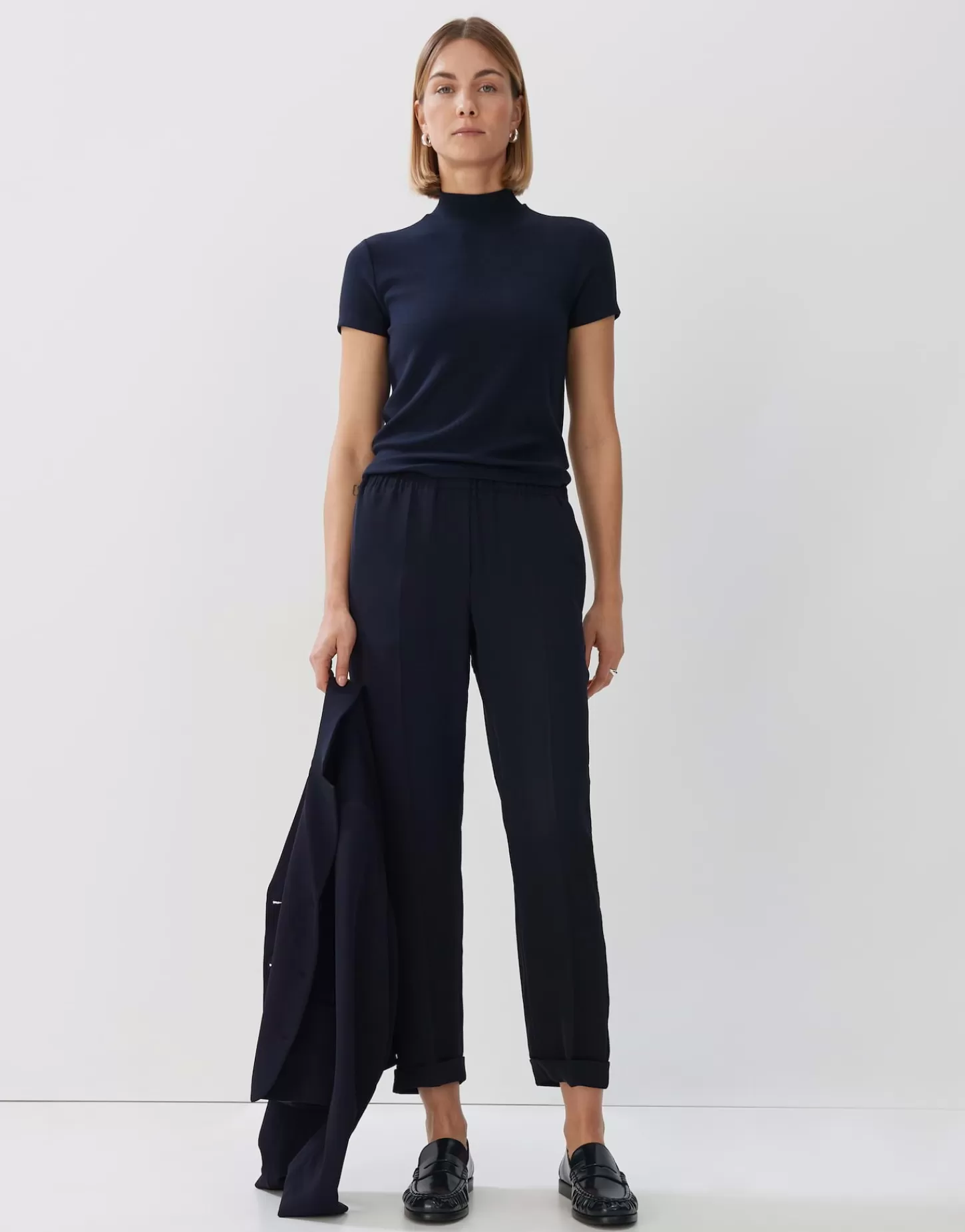 DAMES OPUS Geribd Shirt Karlusia Blauw Online Bestellen