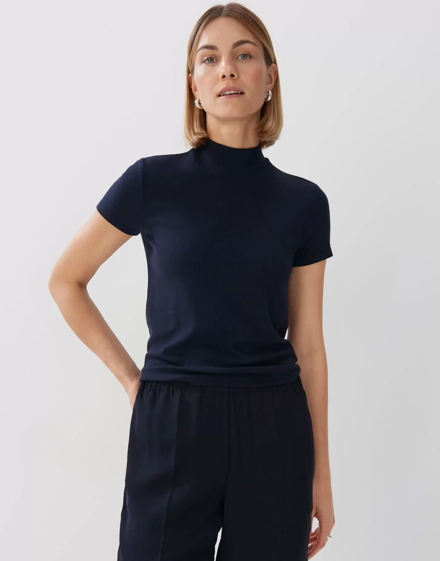 DAMES OPUS Geribd Shirt Karlusia Blauw Online Bestellen