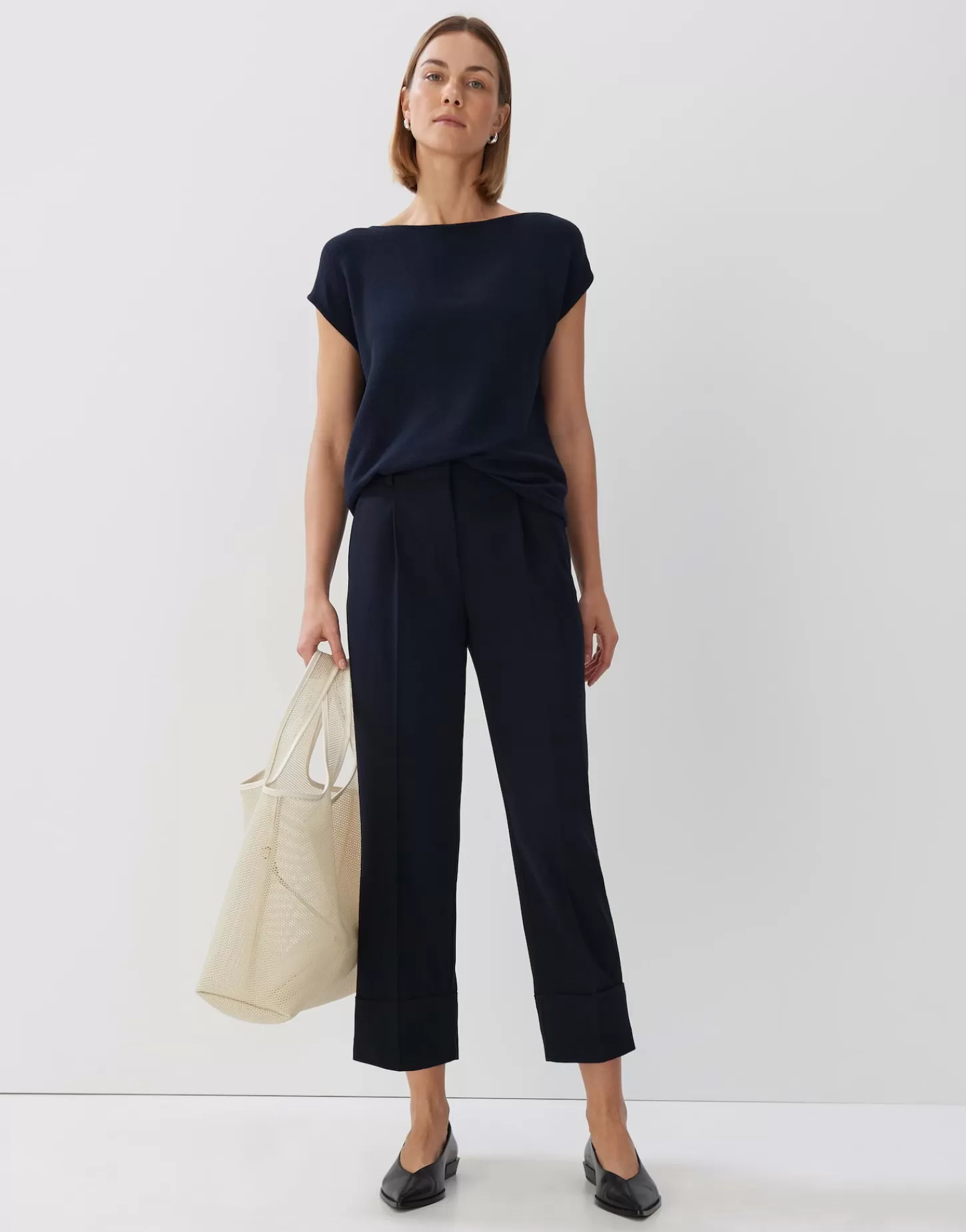 DAMES OPUS Geribd Shirt Kayuki Blauw Online Bestellen