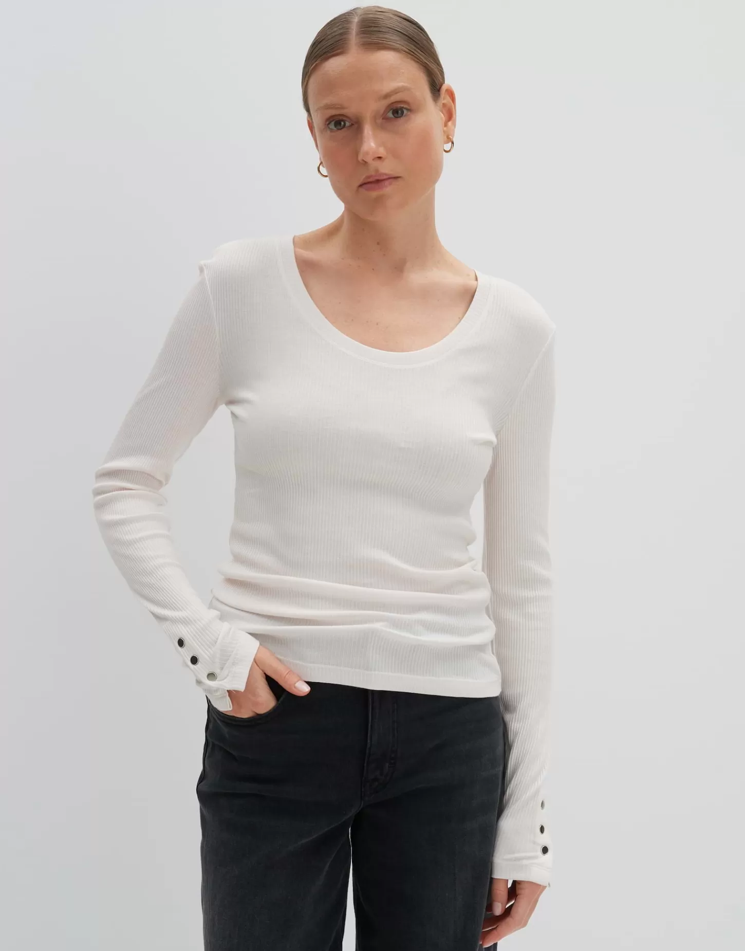 DAMES OPUS Geribd Shirt Kelanie Wit Online Bestellen