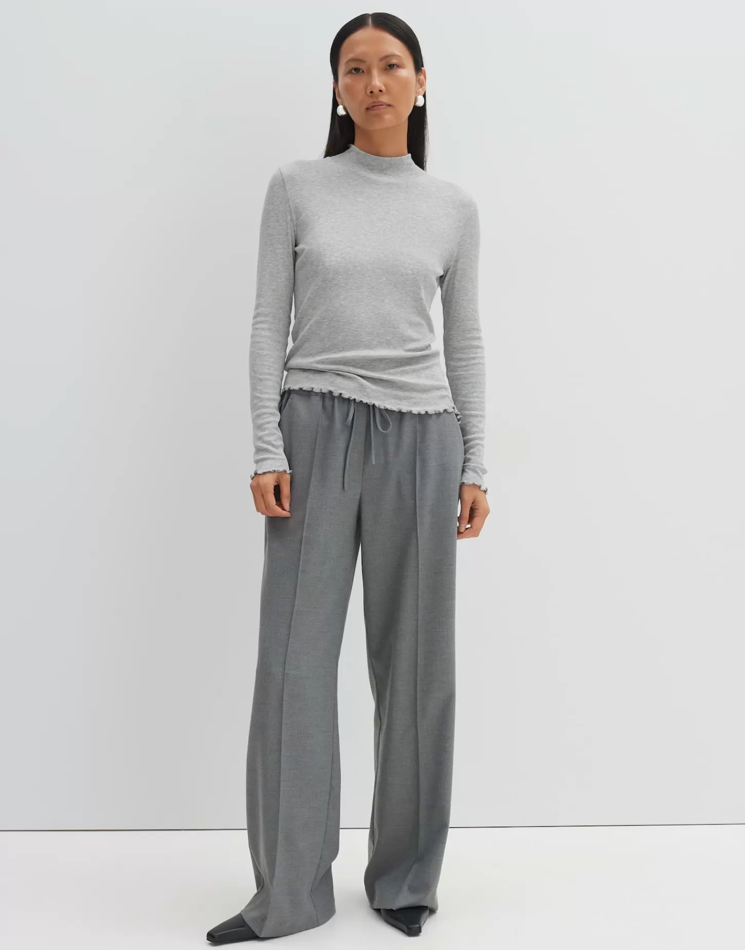 DAMES OPUS Geribd Shirt Kinara Grijs Online Bestellen