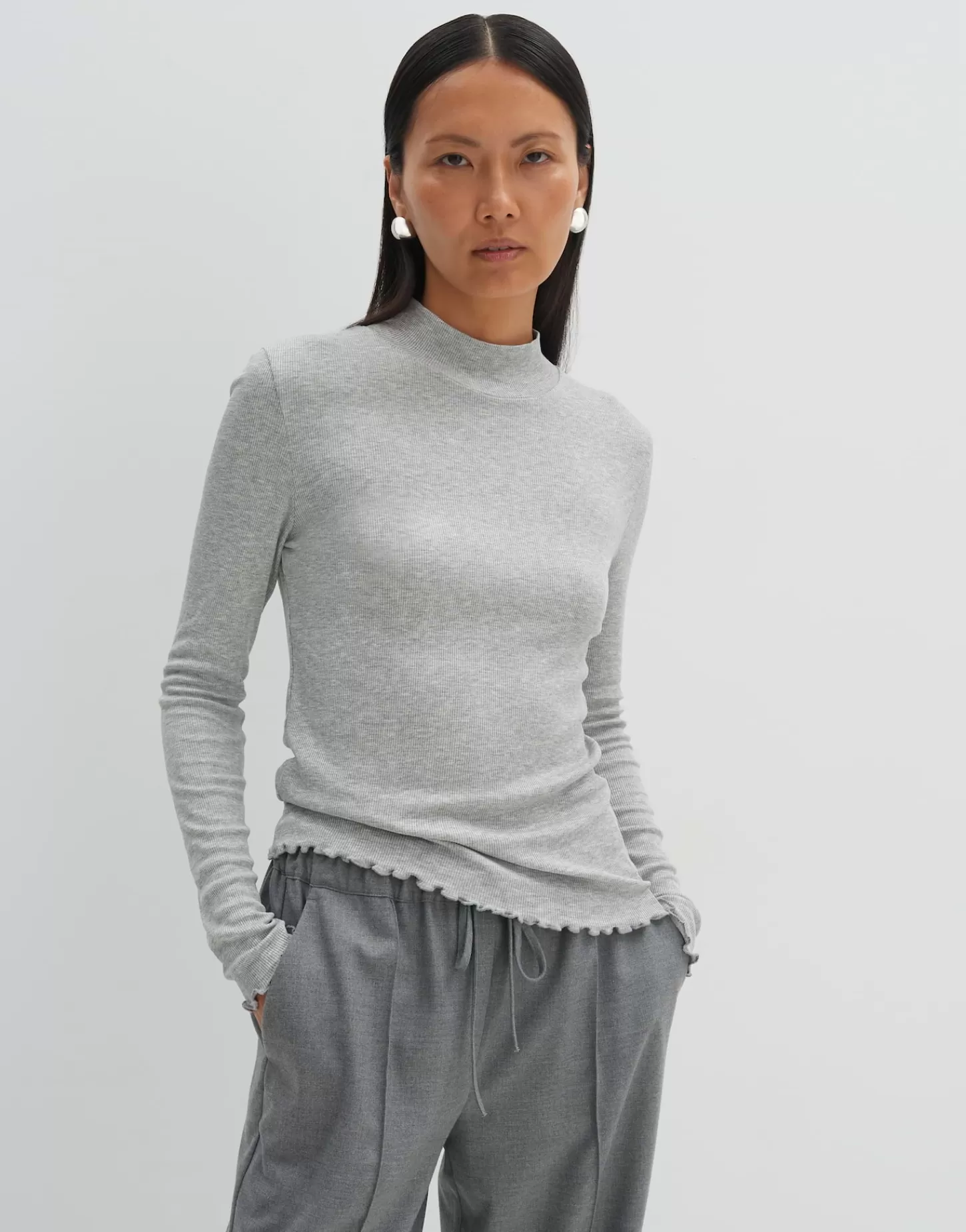DAMES OPUS Geribd Shirt Kinara Grijs Online Bestellen