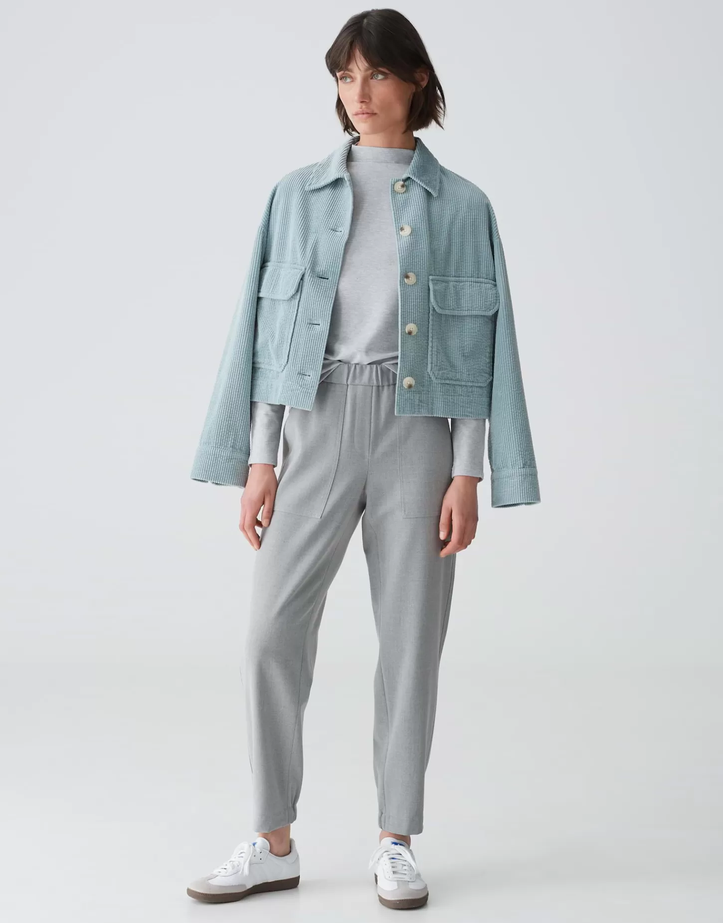 DAMES OPUS Geribd Shirt Salimas Grijs Online Bestellen