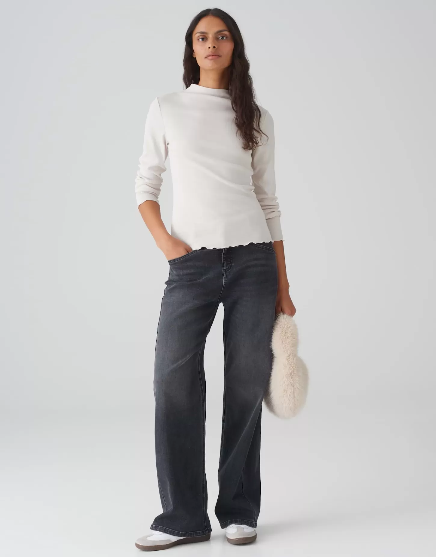 DAMES OPUS Geribd Shirt Soninchen Beige Online Bestellen