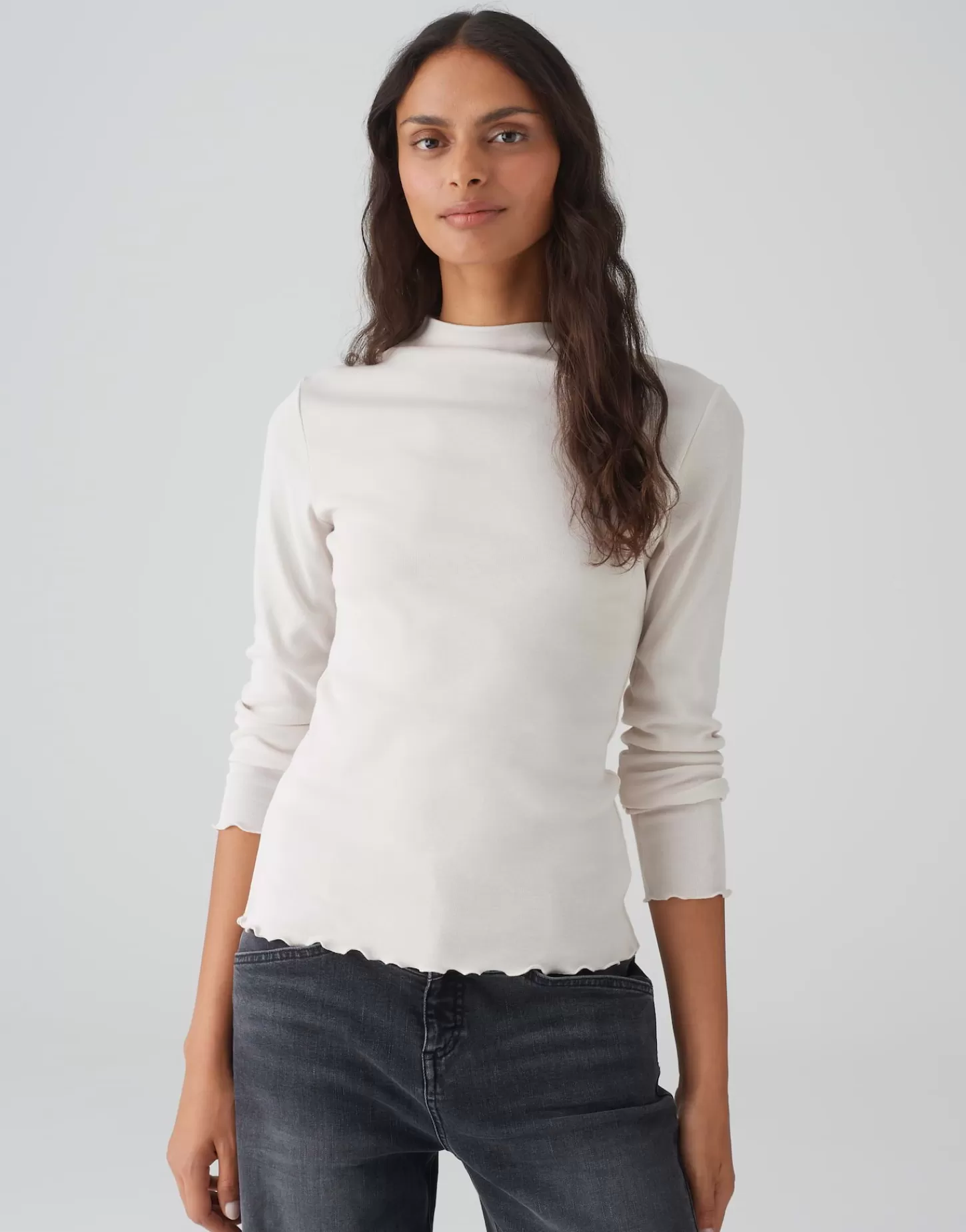 DAMES OPUS Geribd Shirt Soninchen Beige Online Bestellen