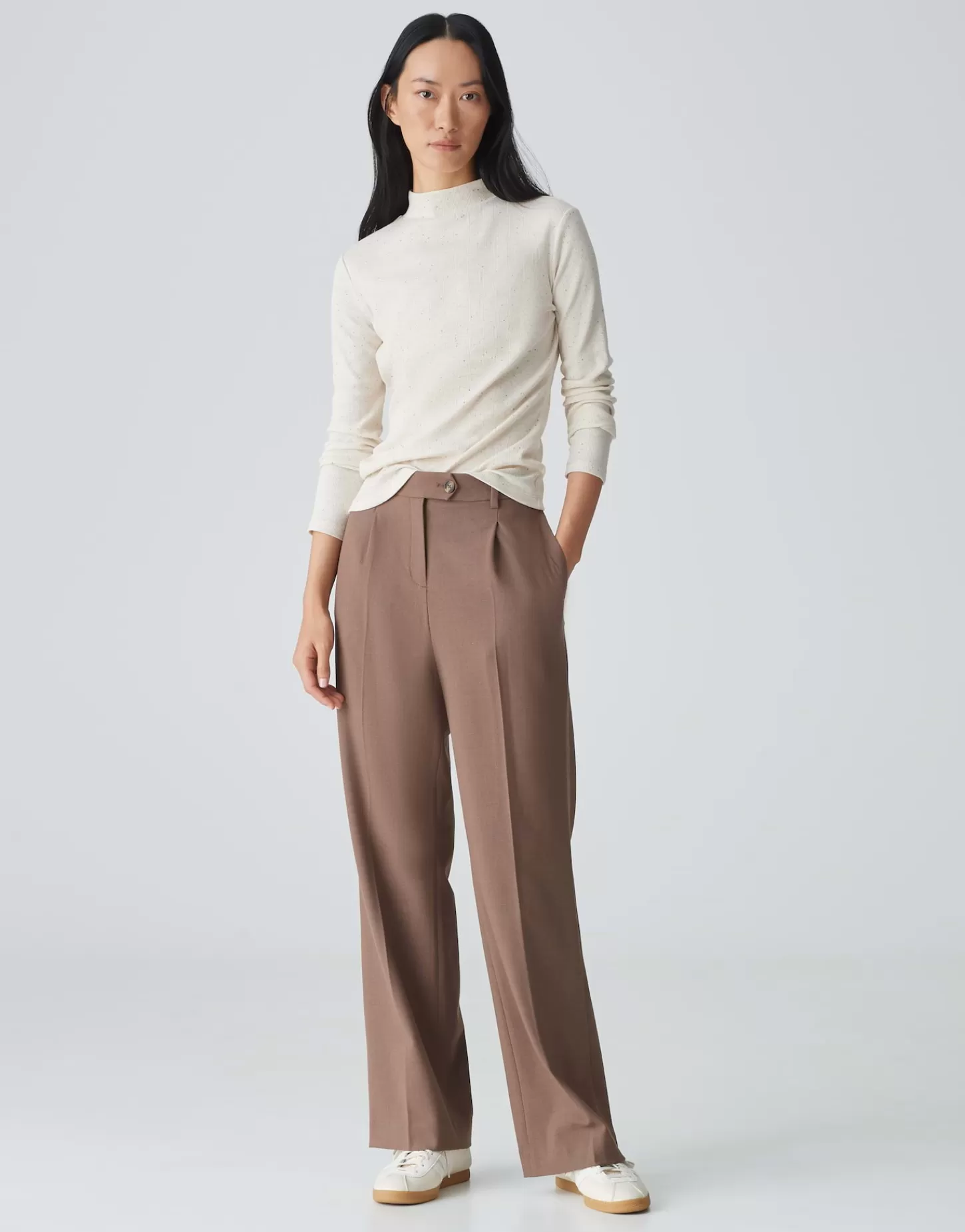 DAMES OPUS Geribd Shirt Suhanna Wit Online Bestellen