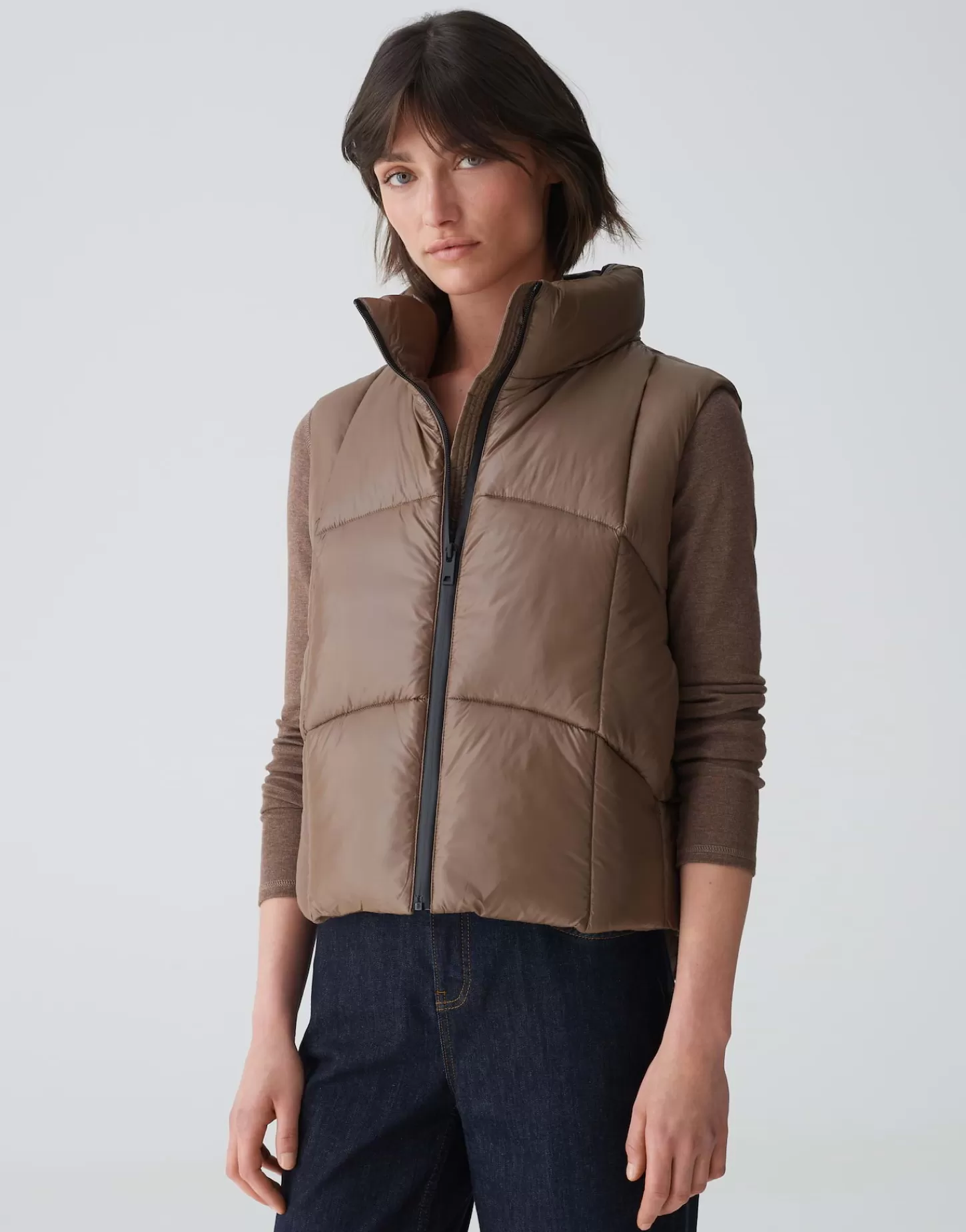 DAMES OPUS Gewatteerde Bodywarmer Woertel Bruin Online Bestellen