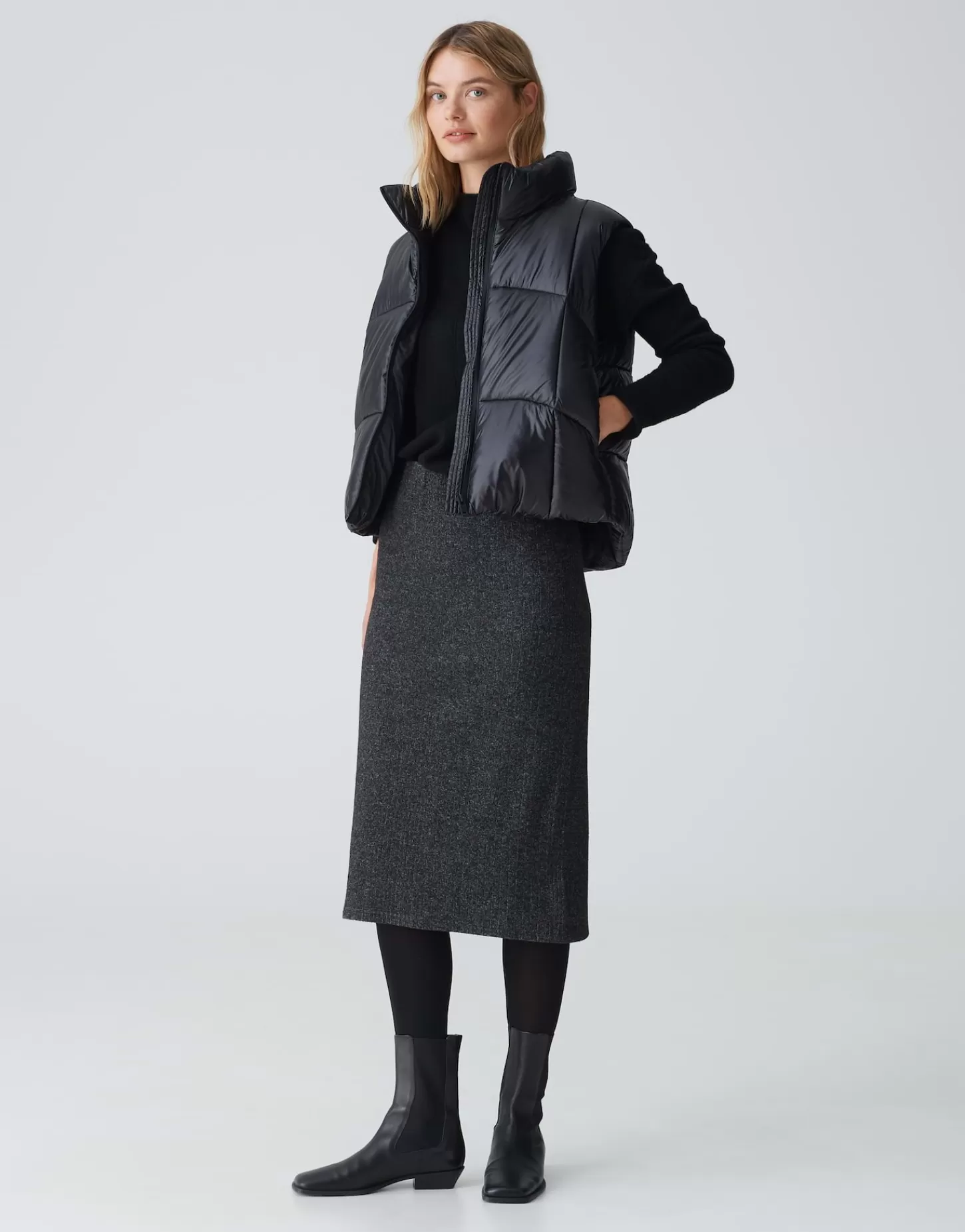 DAMES OPUS Gewatteerde Bodywarmer Woertel Zwart Online Bestellen