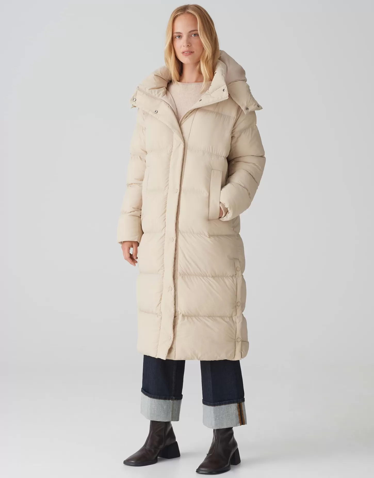 DAMES OPUS Gewatteerde Mantel Halline Beige Online Bestellen