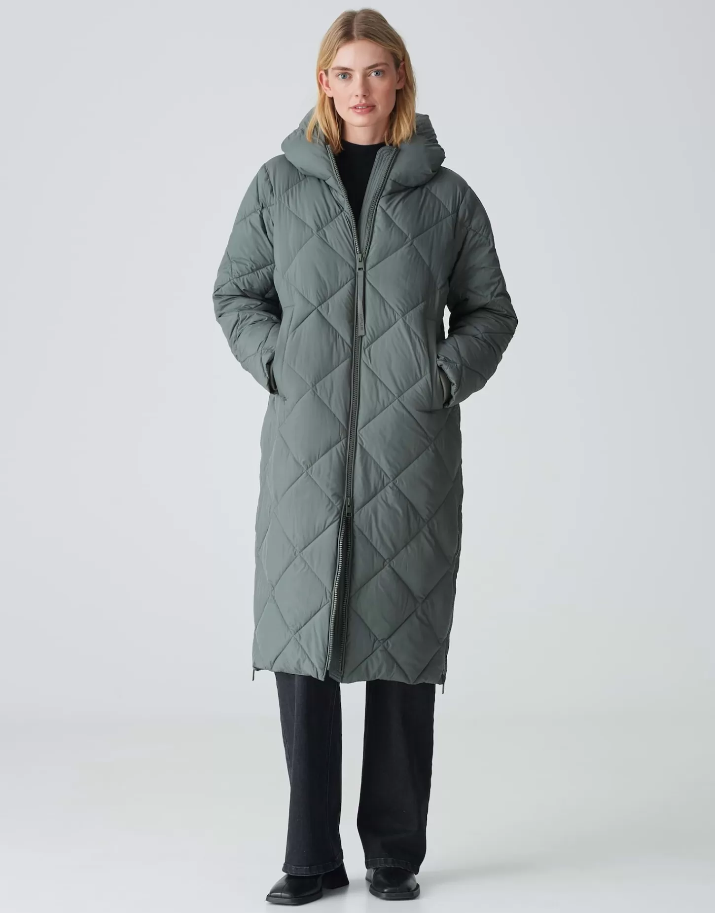 DAMES OPUS Gewatteerde Mantel Hubine Fresh Groen Online Bestellen