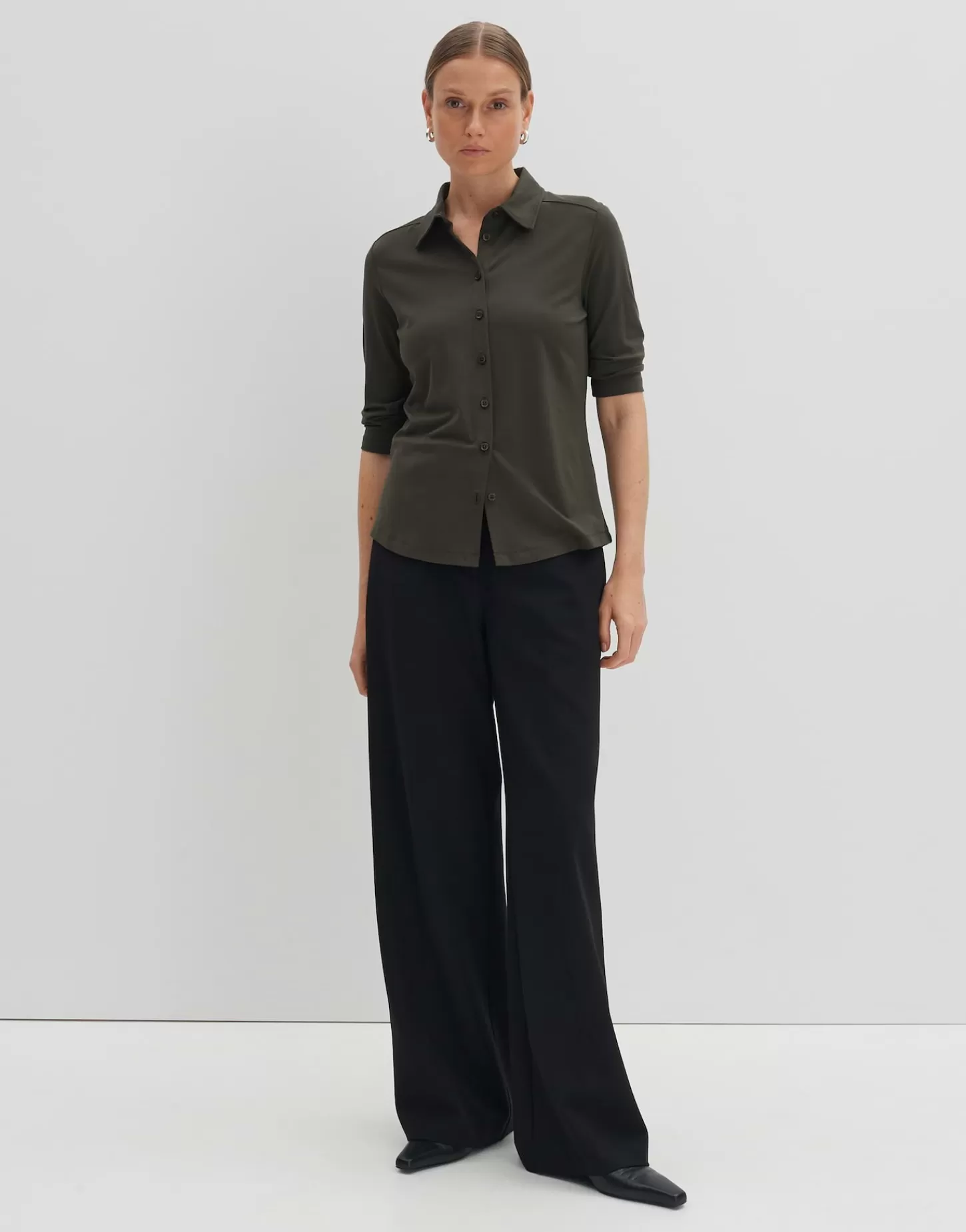 DAMES OPUS Jerseyshirt Kelly Solid Groen Online Bestellen