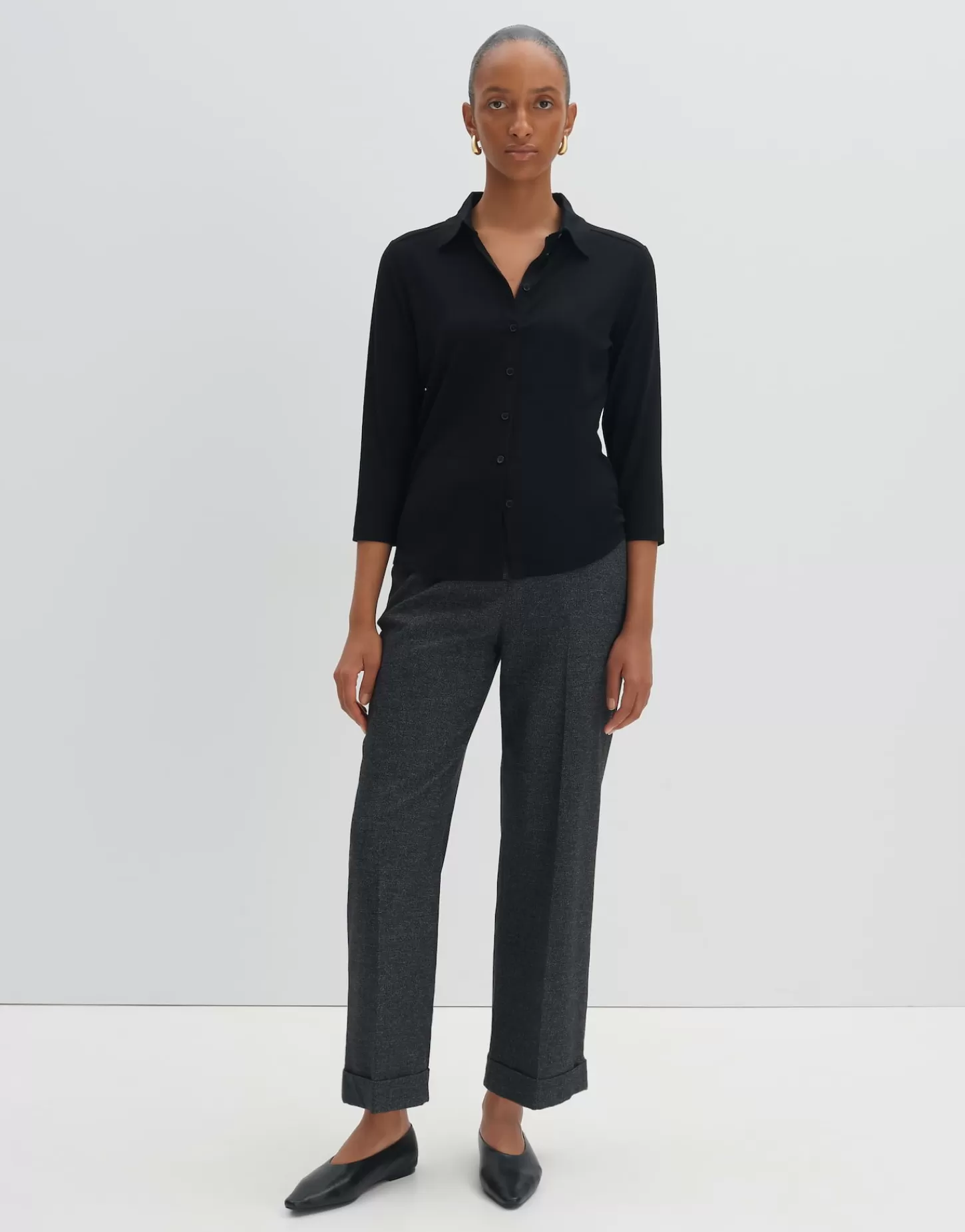 DAMES OPUS Jerseyshirt Kelly Solid Zwart Online Bestellen