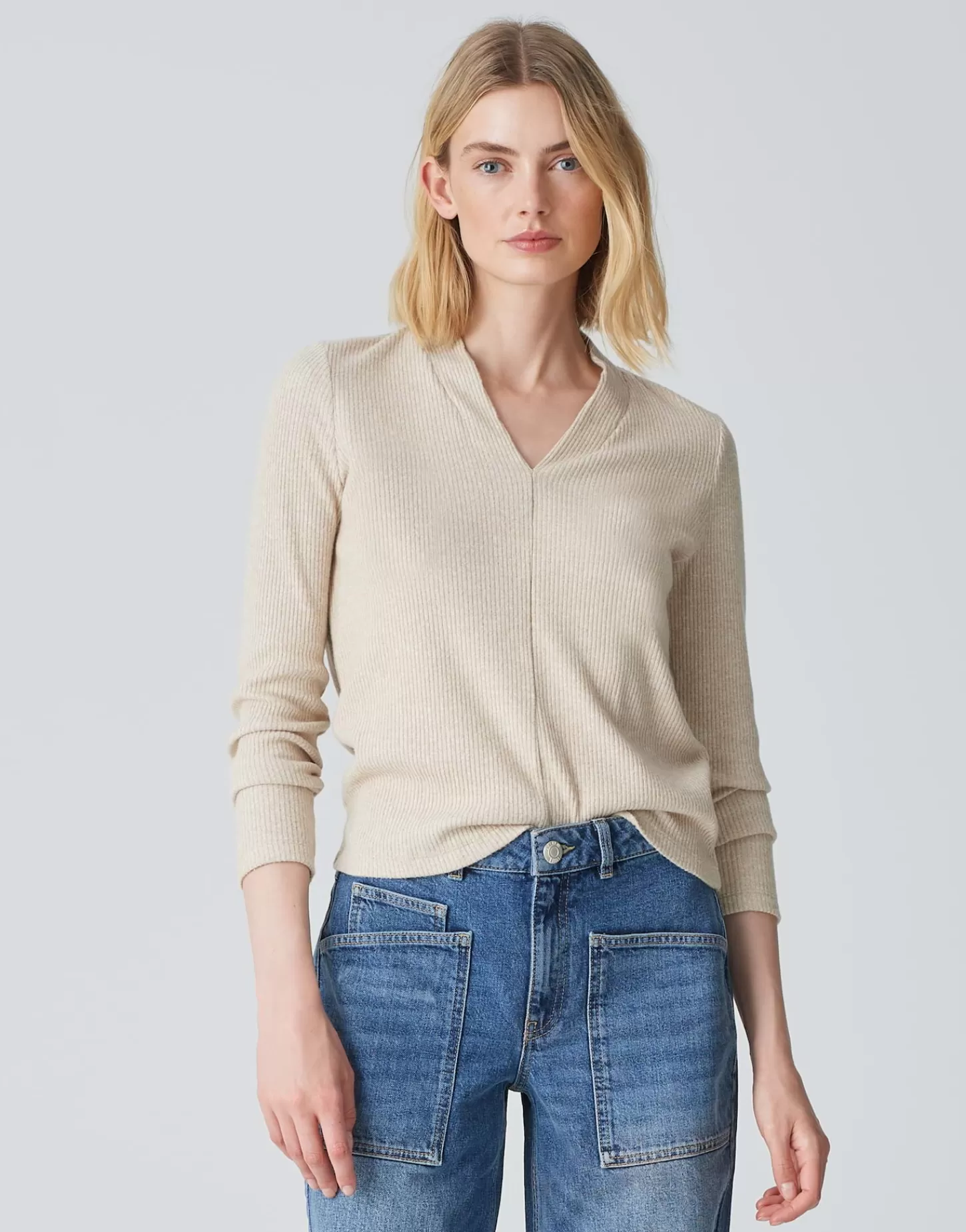 DAMES OPUS Jerseyshirt Somoko Beige Online Bestellen