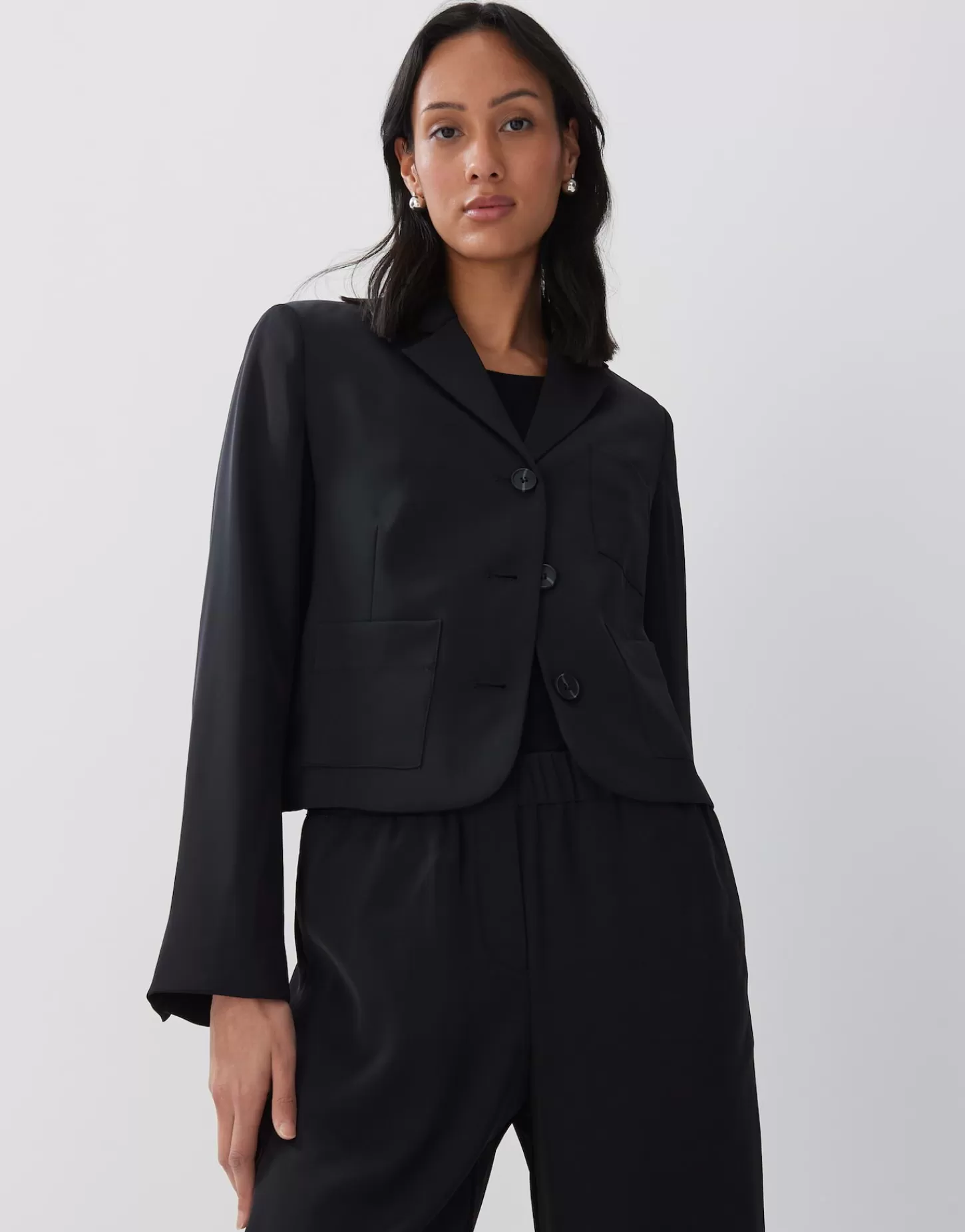 DAMES OPUS Korte Blazer Nyoto Zwart Online Bestellen